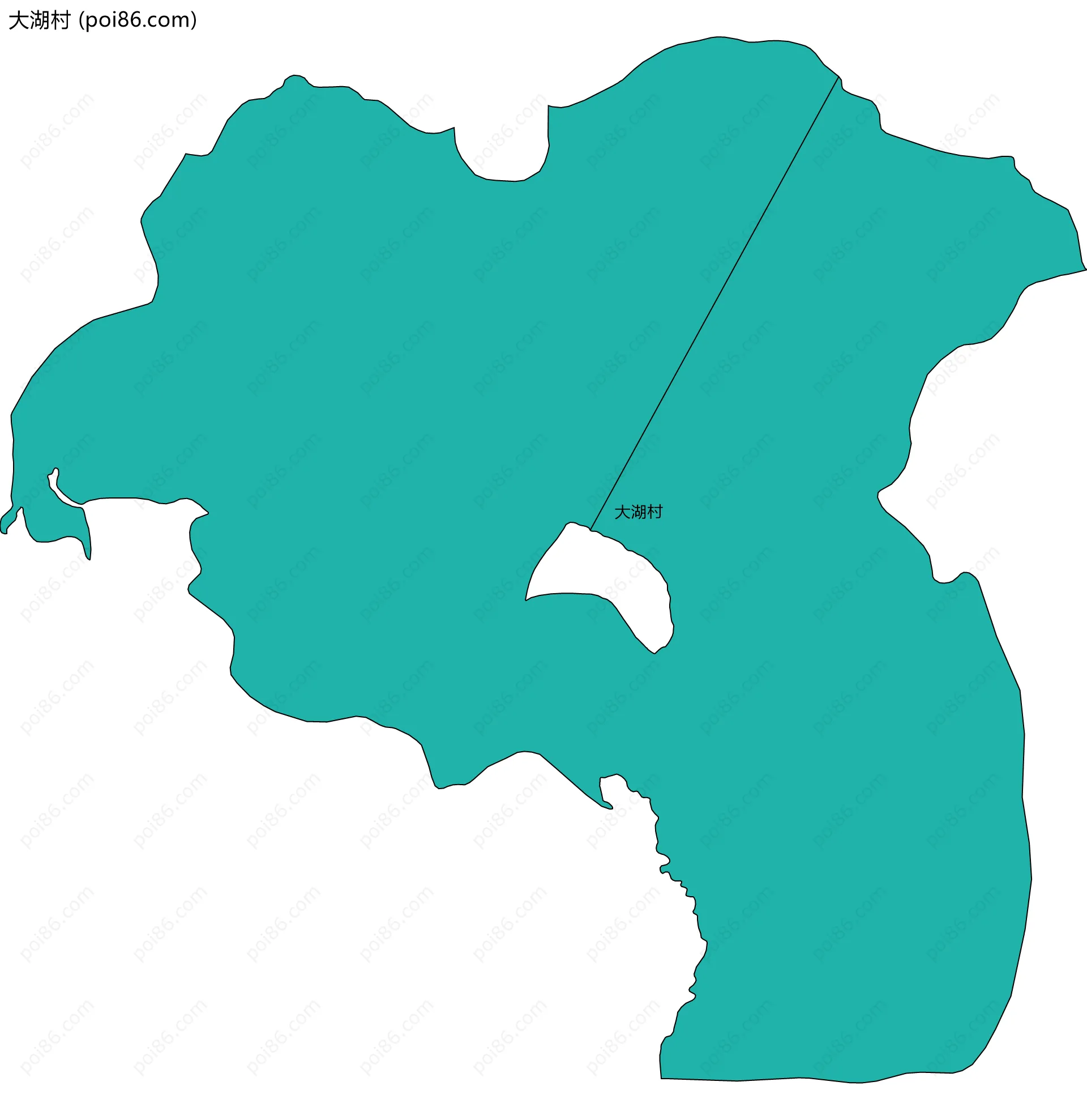 大湖村边界地图