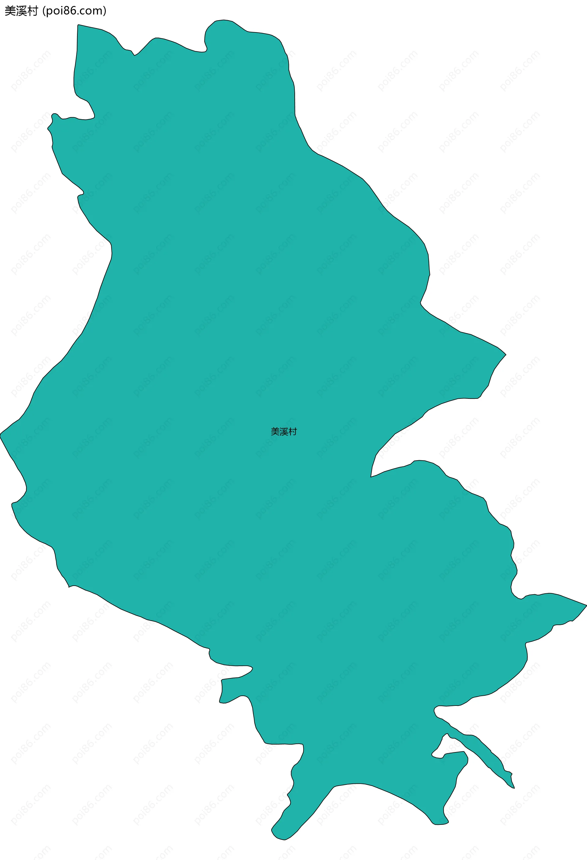 美溪村边界地图