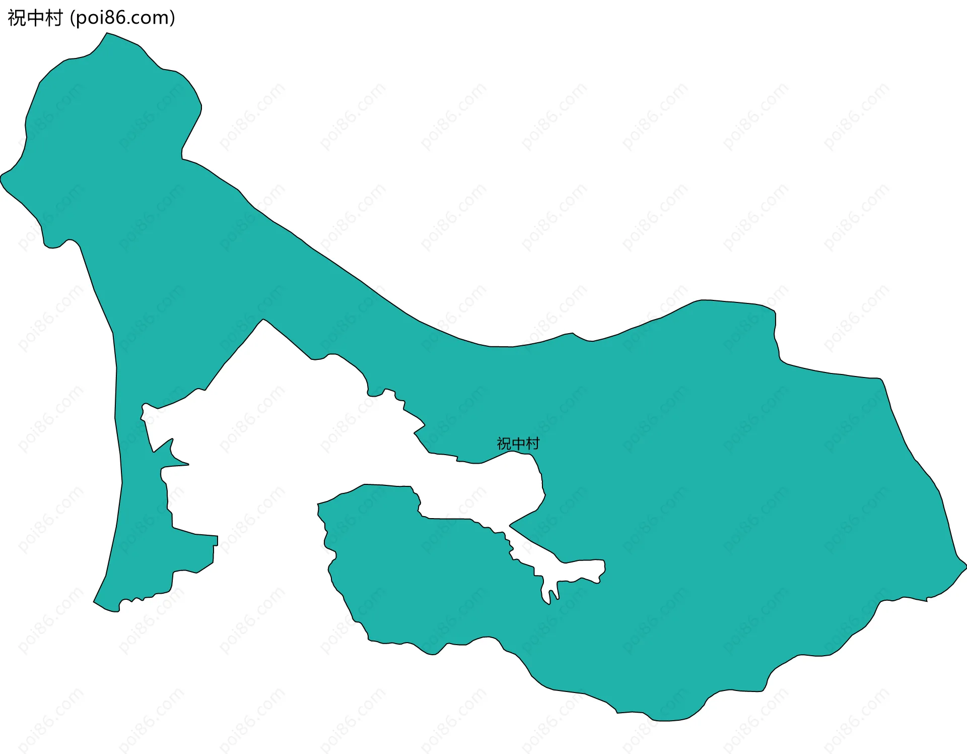 祝中村边界地图