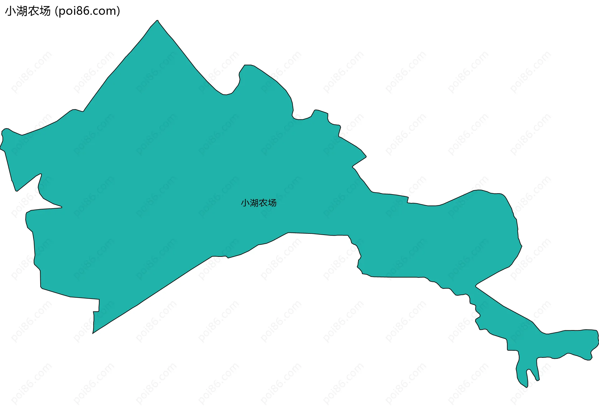 小湖农场边界地图