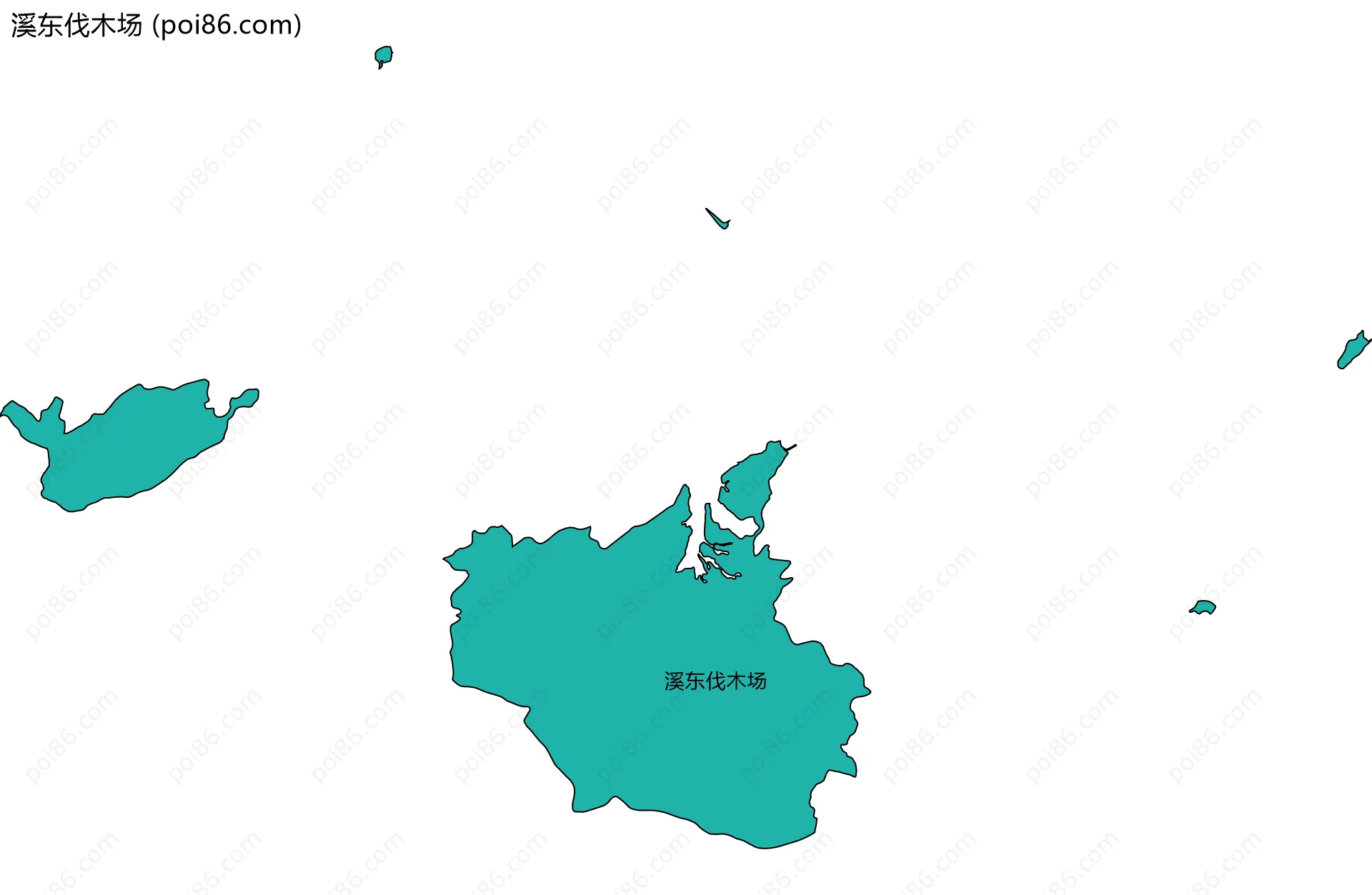 溪东伐木场边界地图