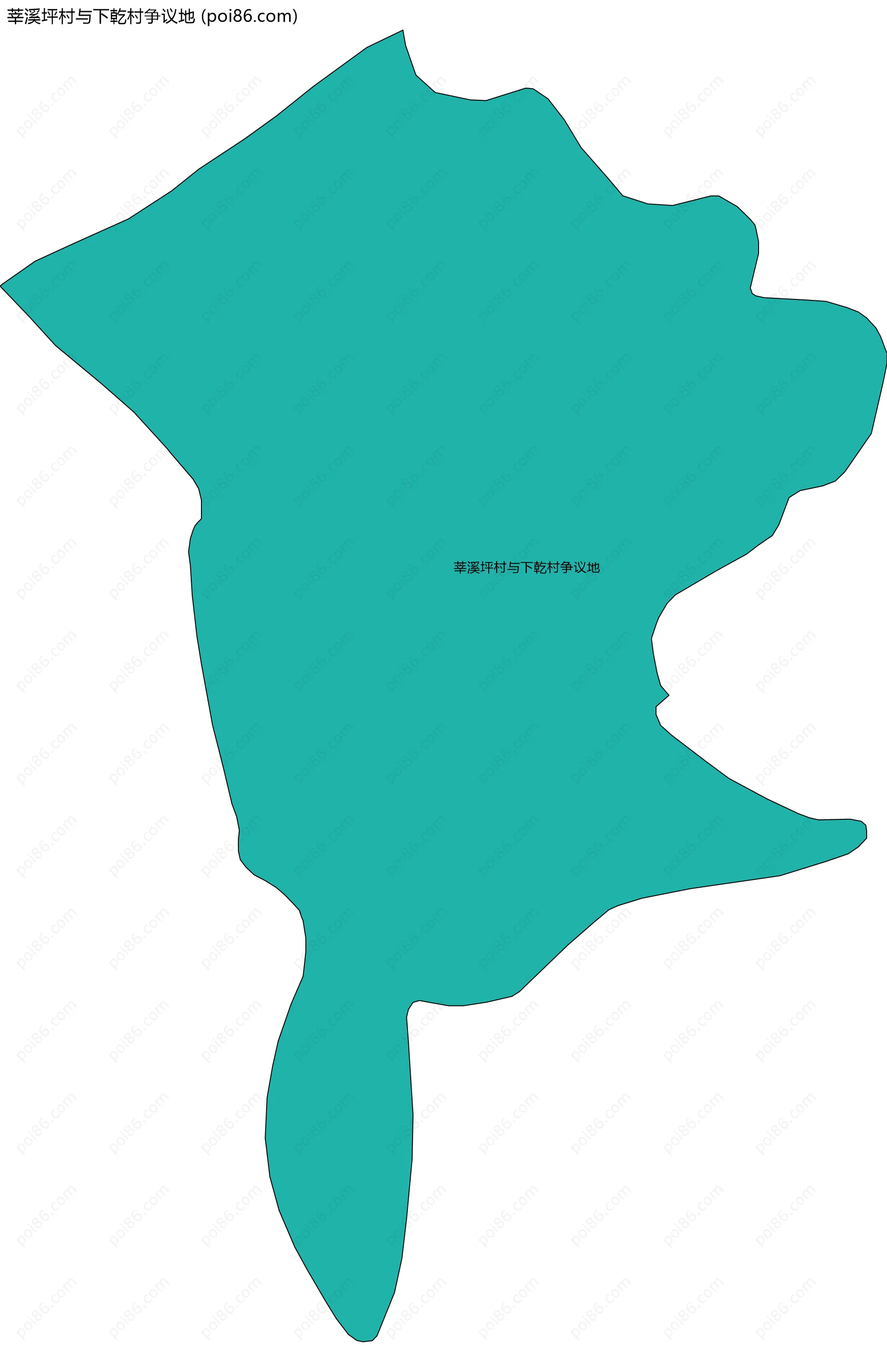 莘溪坪村与下乾村争议地边界地图