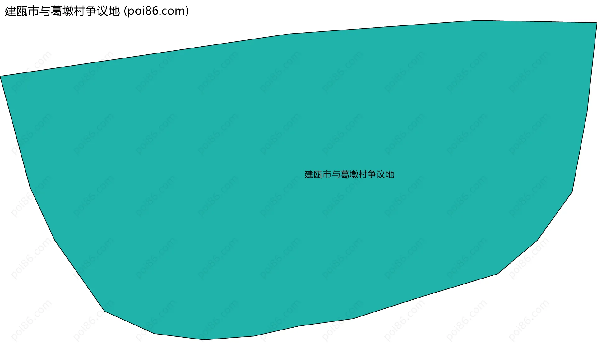 建瓯市与葛墩村争议地边界地图