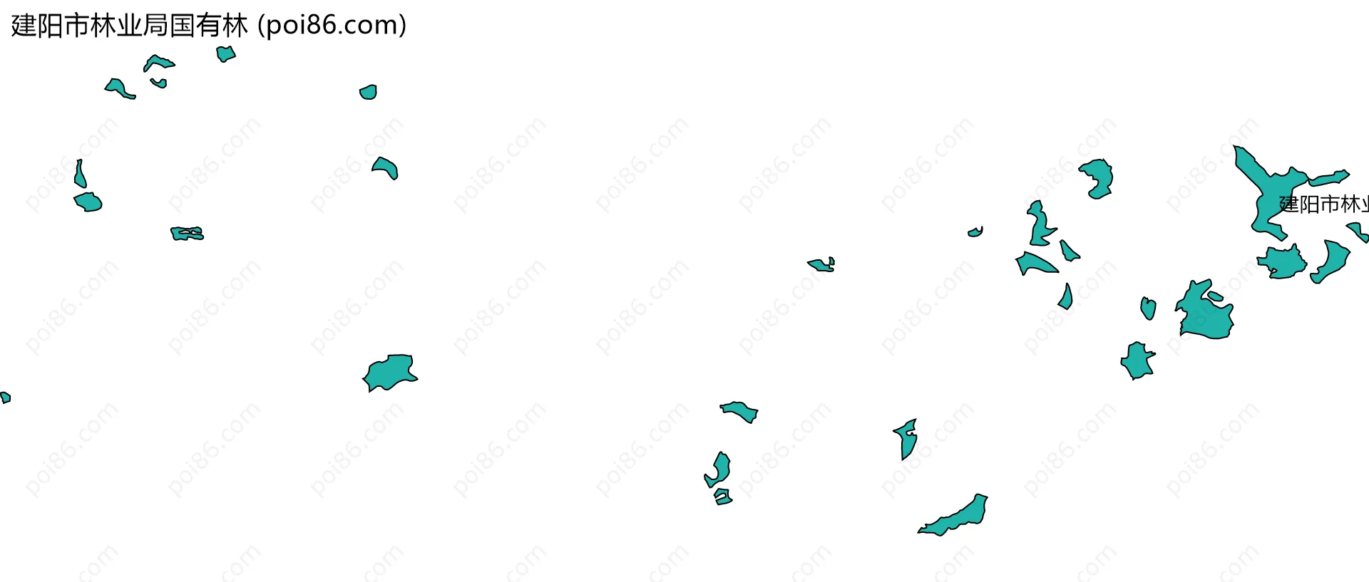 建阳市林业局国有林边界地图