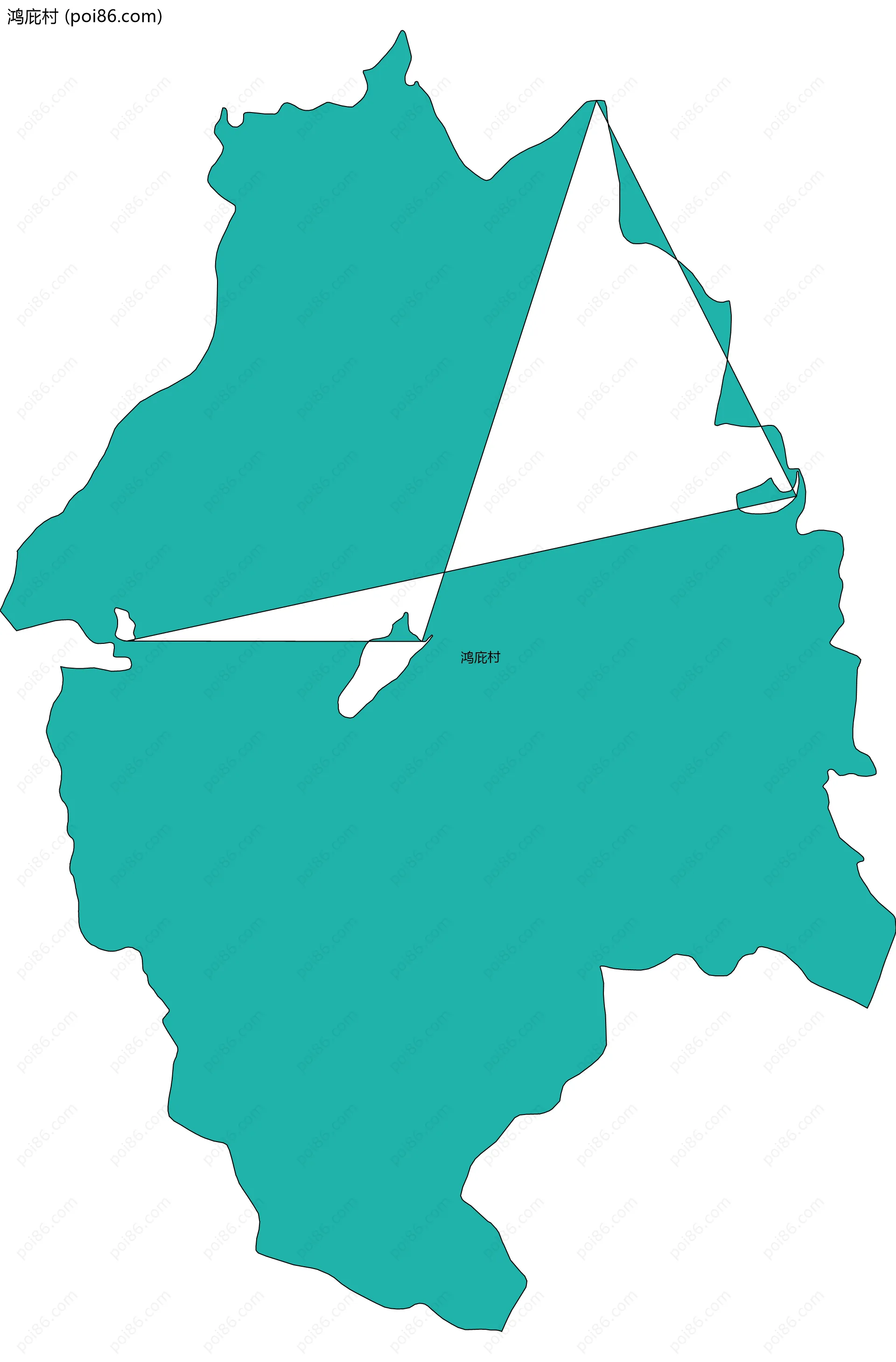 鸿庇村边界地图