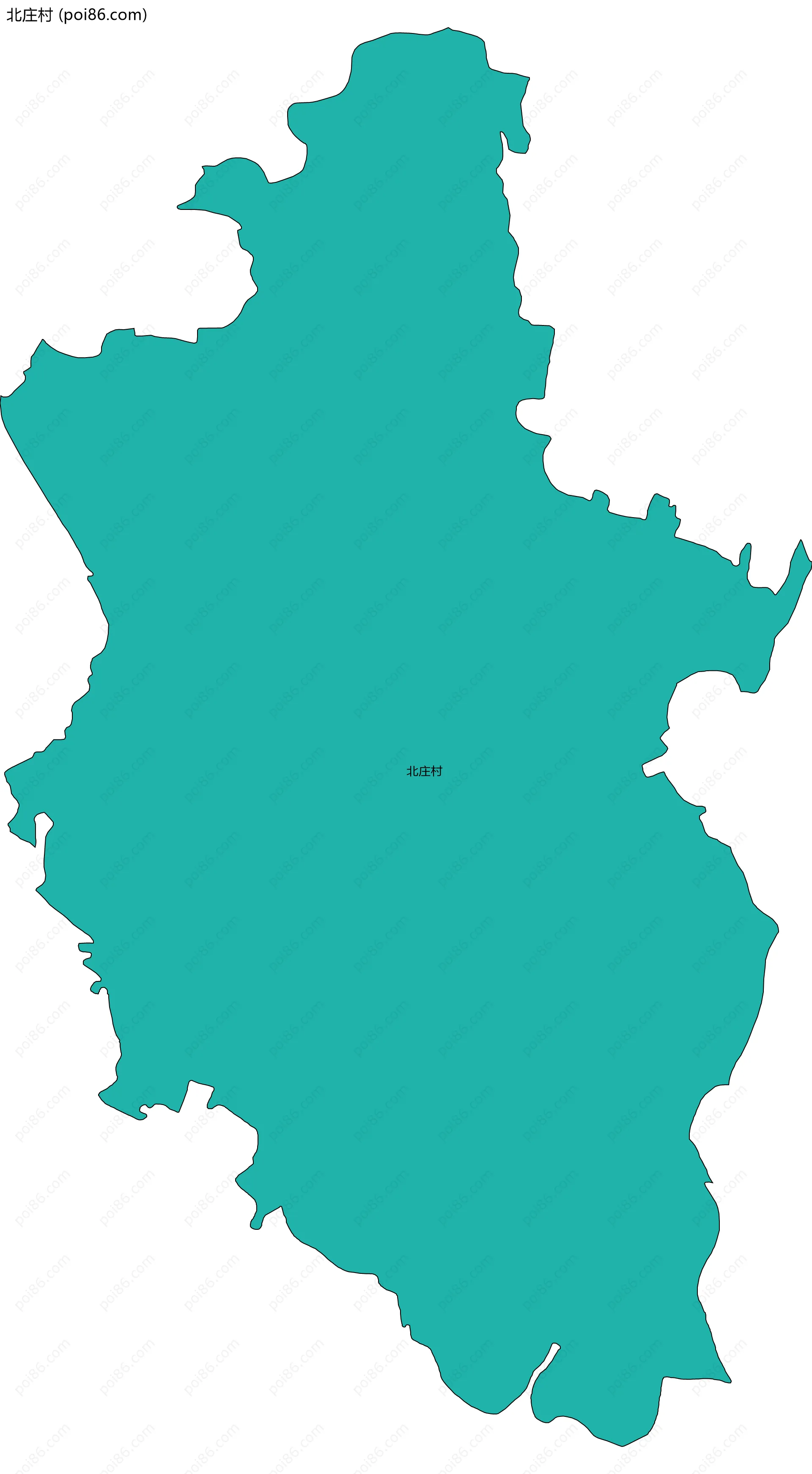 北庄村边界地图