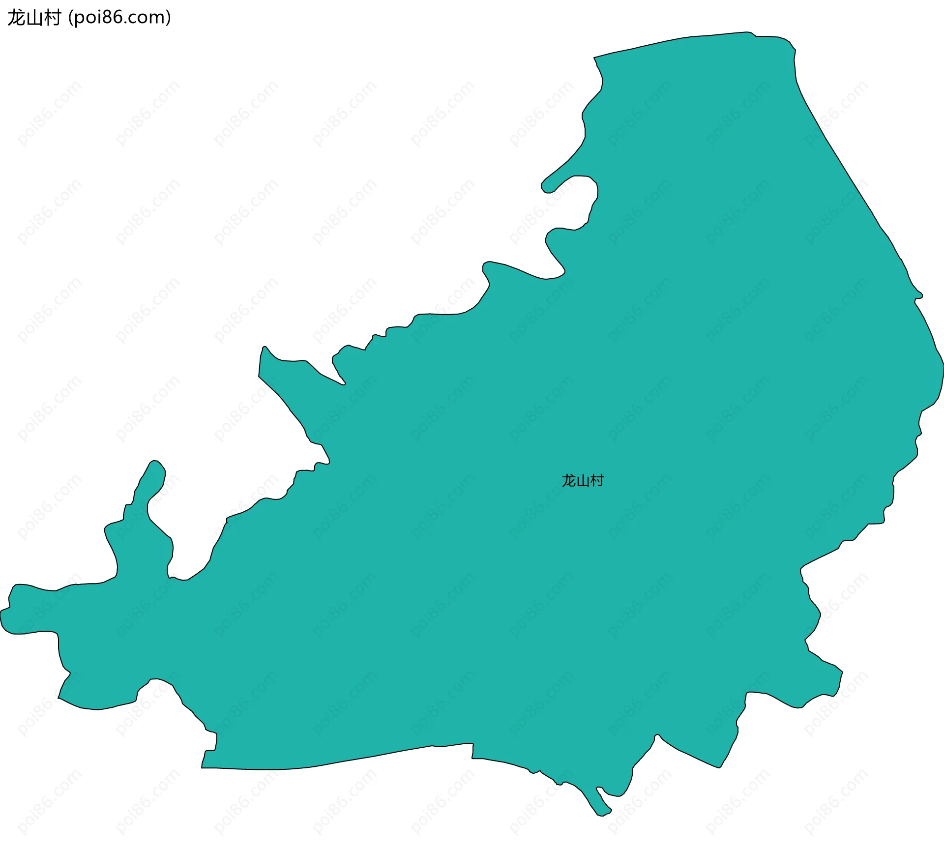 龙山村边界地图