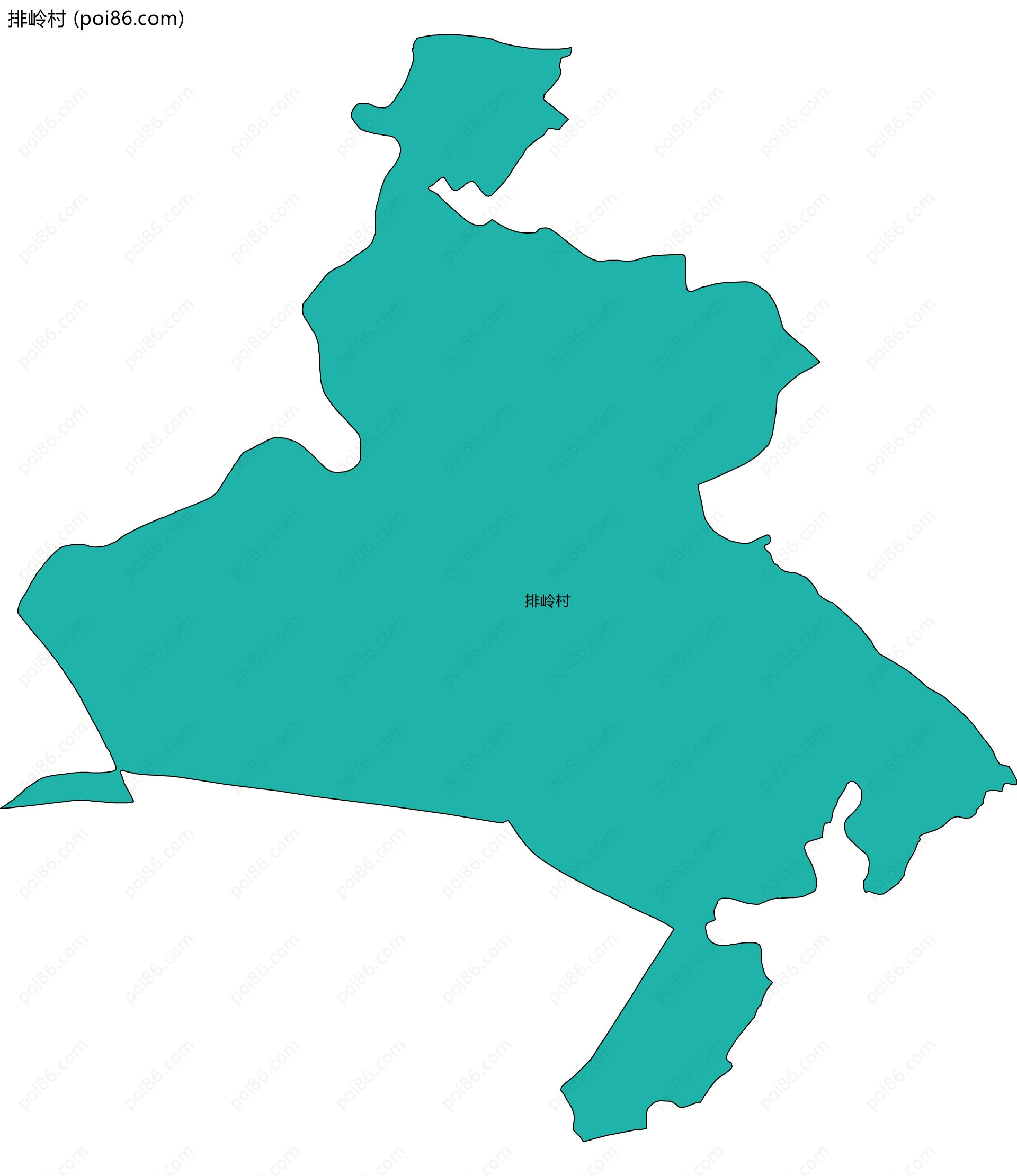 排岭村边界地图