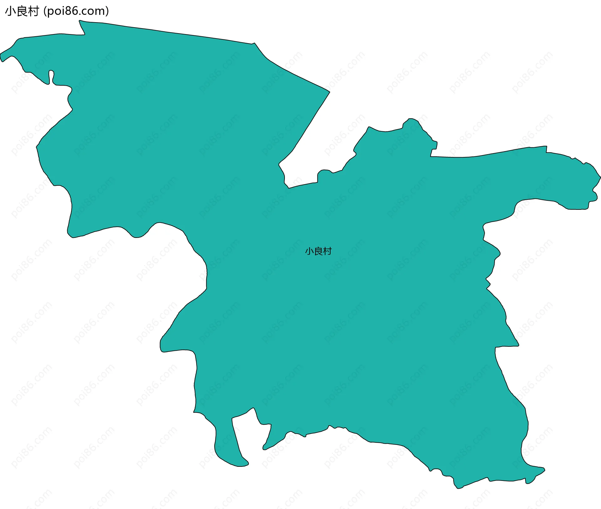 小良村边界地图