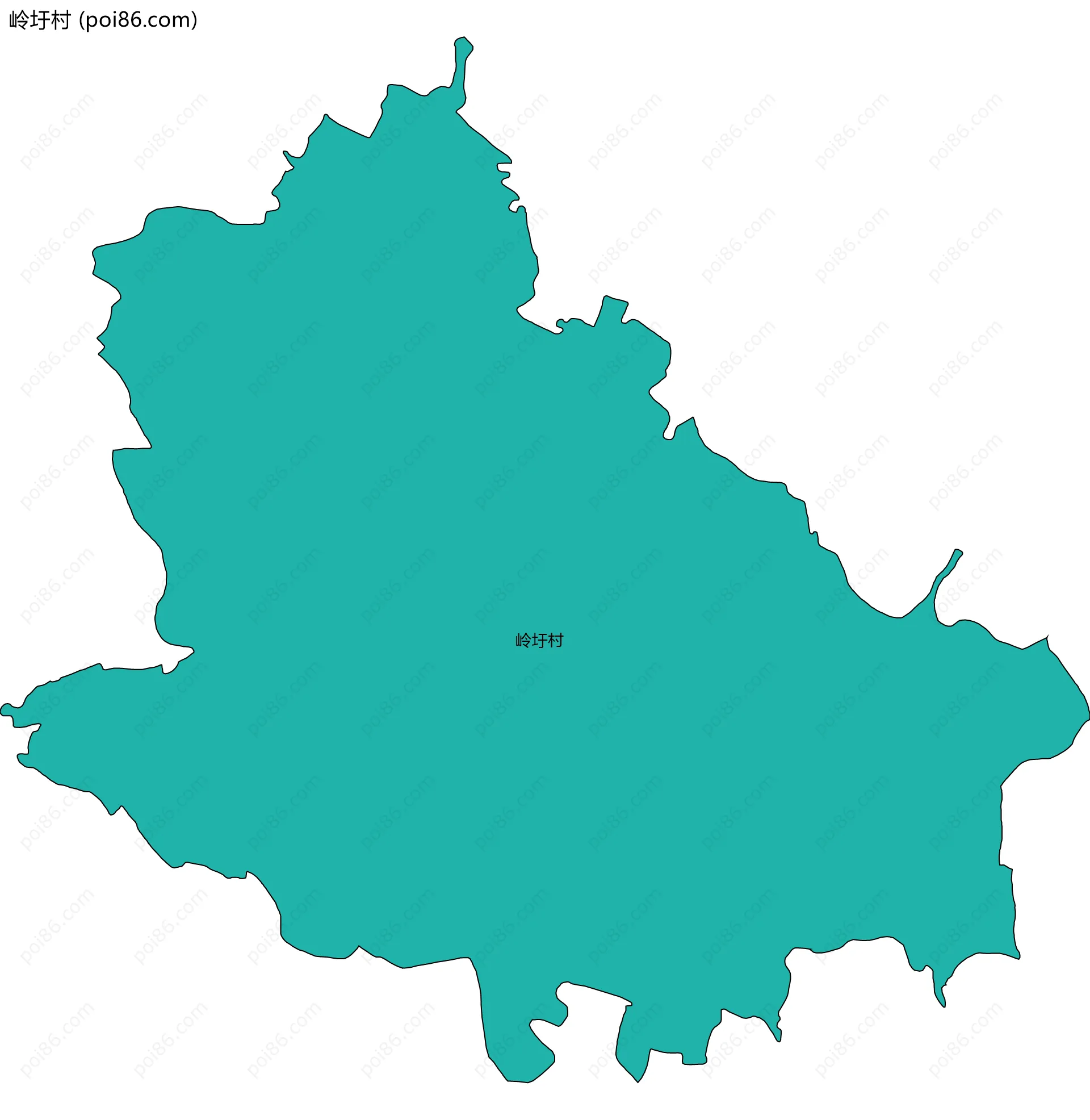 岭圩村边界地图