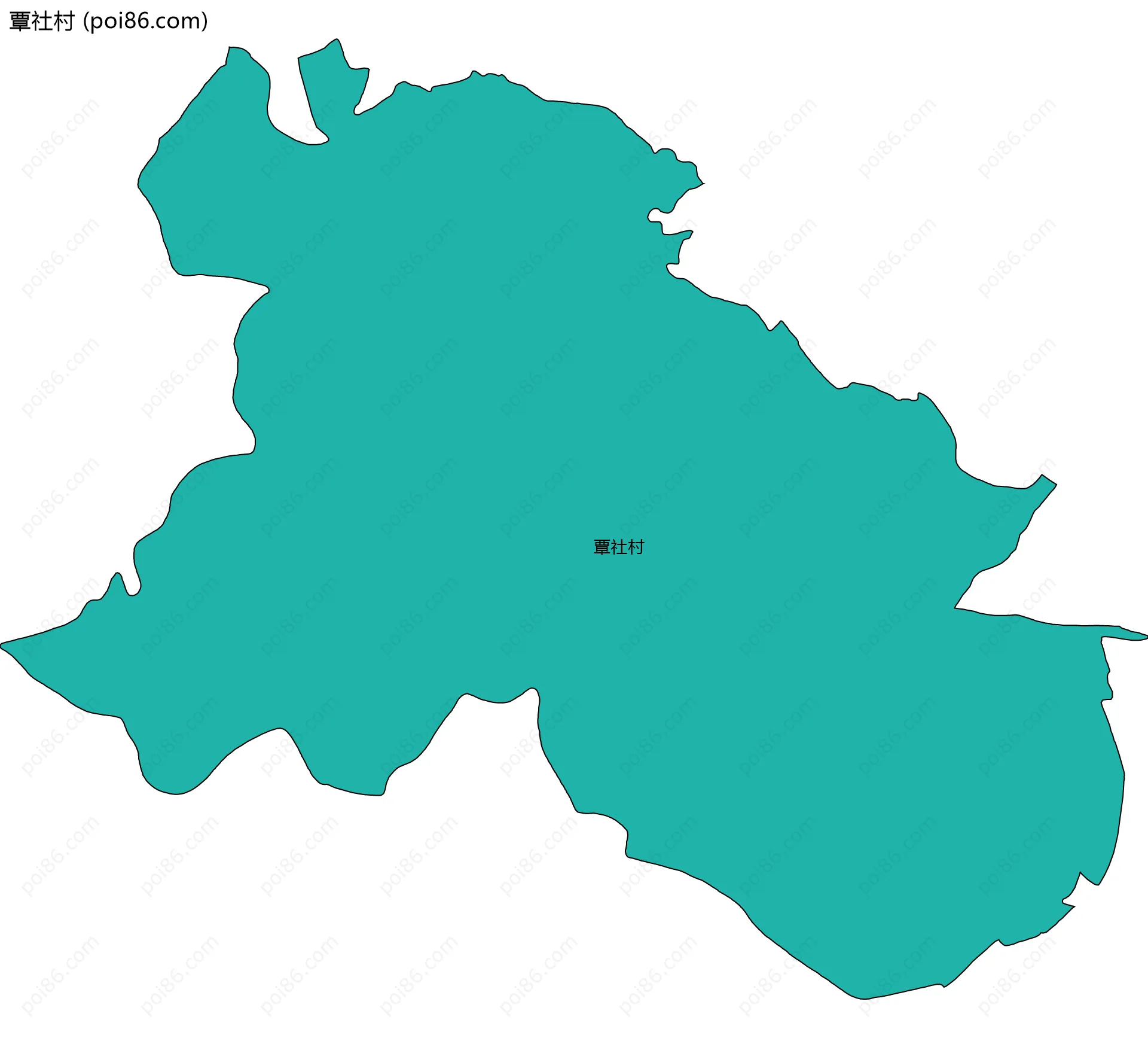 覃社村边界地图