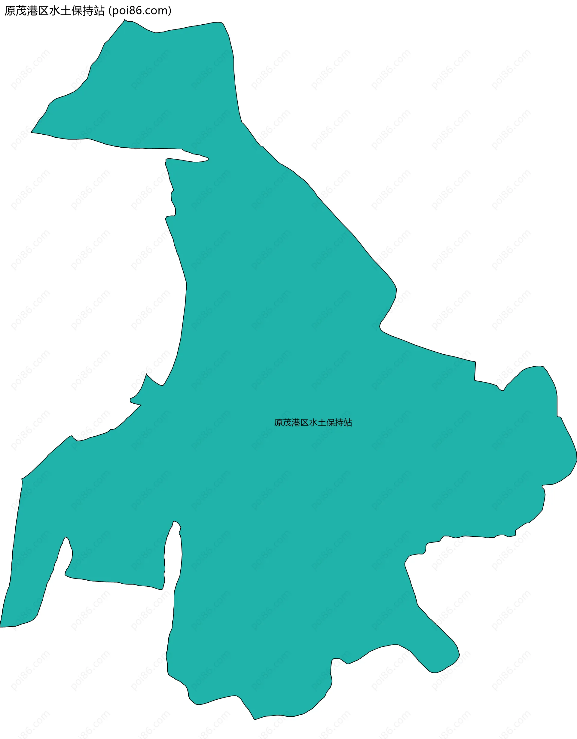 原茂港区水土保持站边界地图