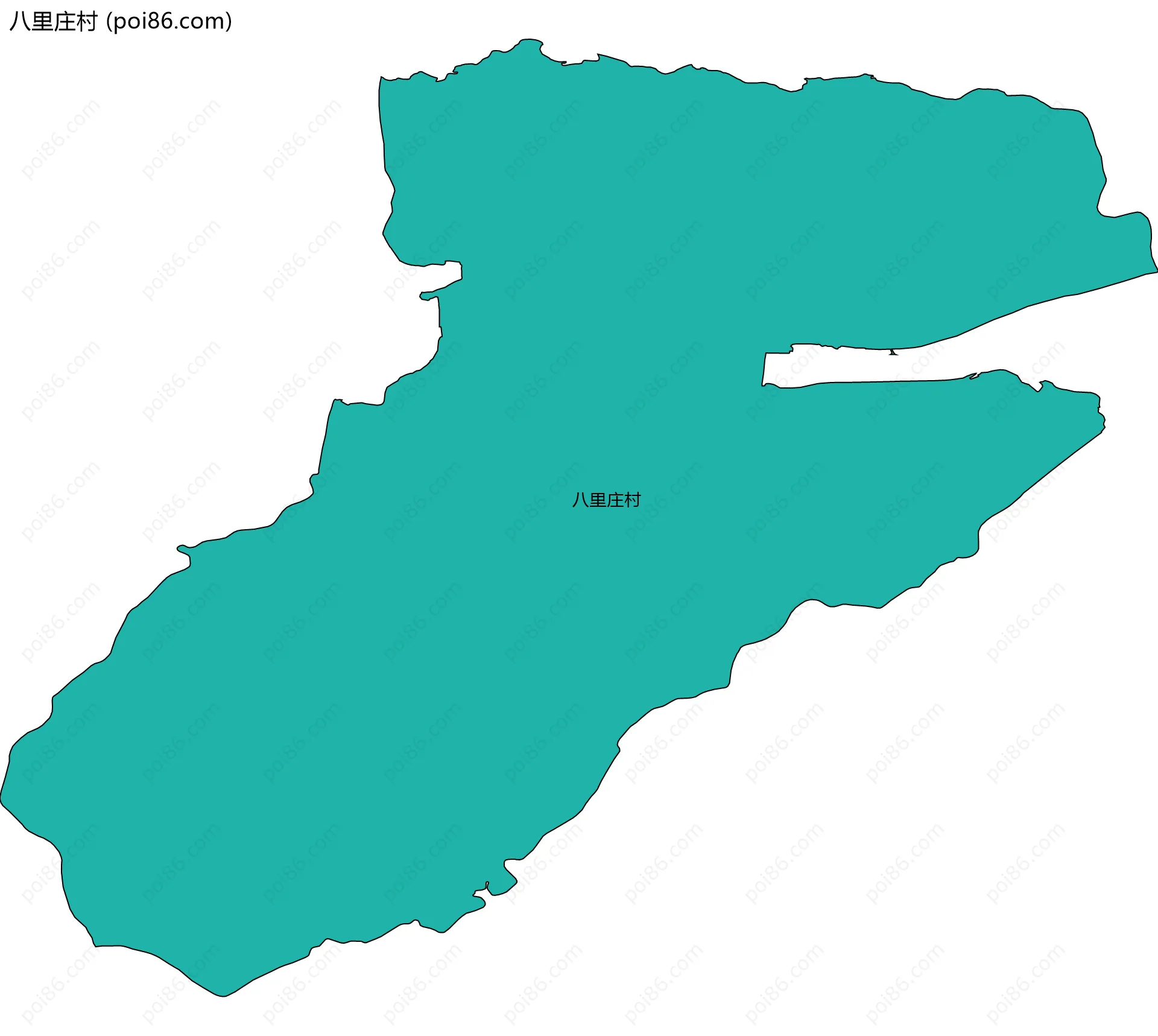 八里庄村边界地图