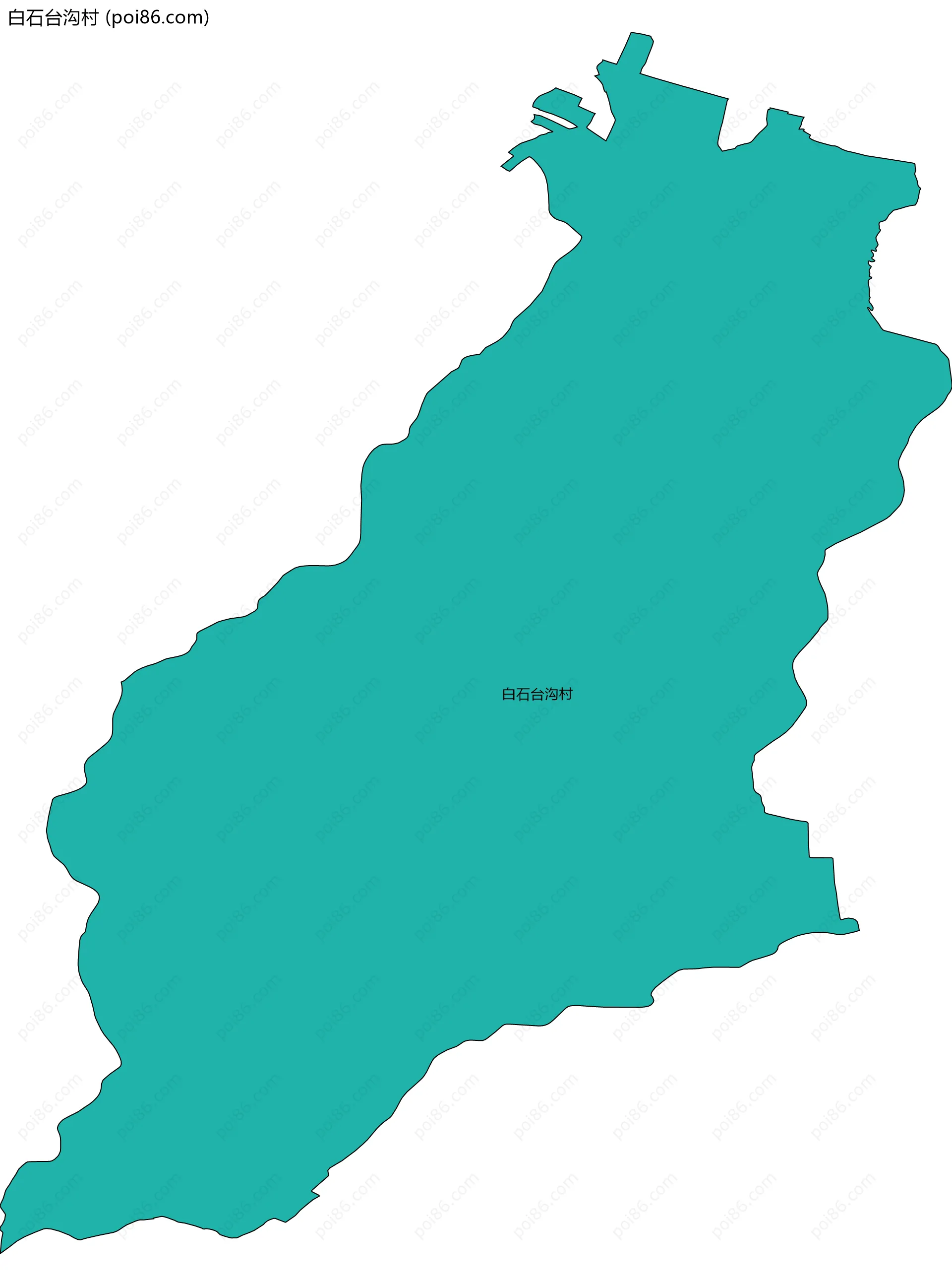 白石台沟村边界地图