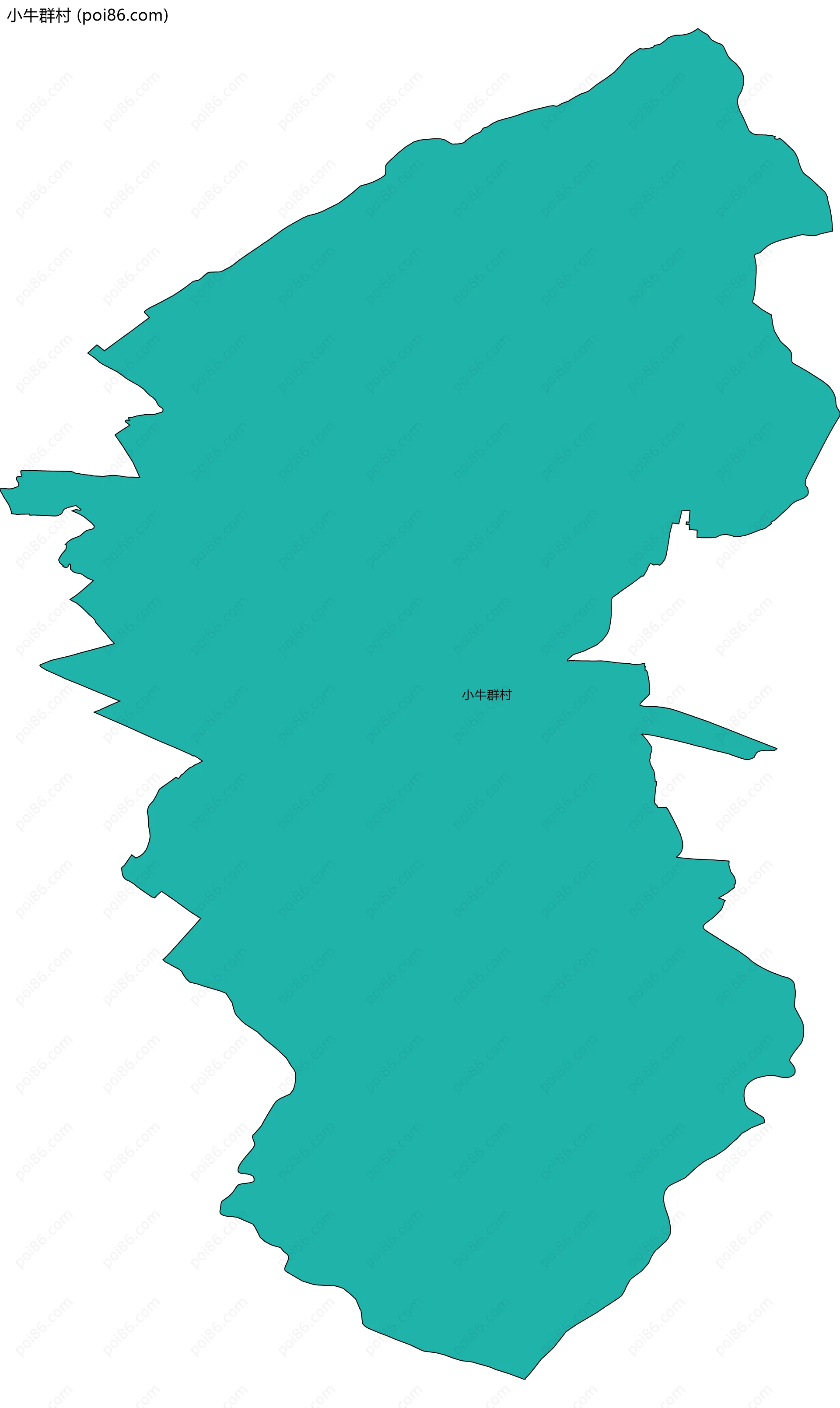 小牛群村边界地图