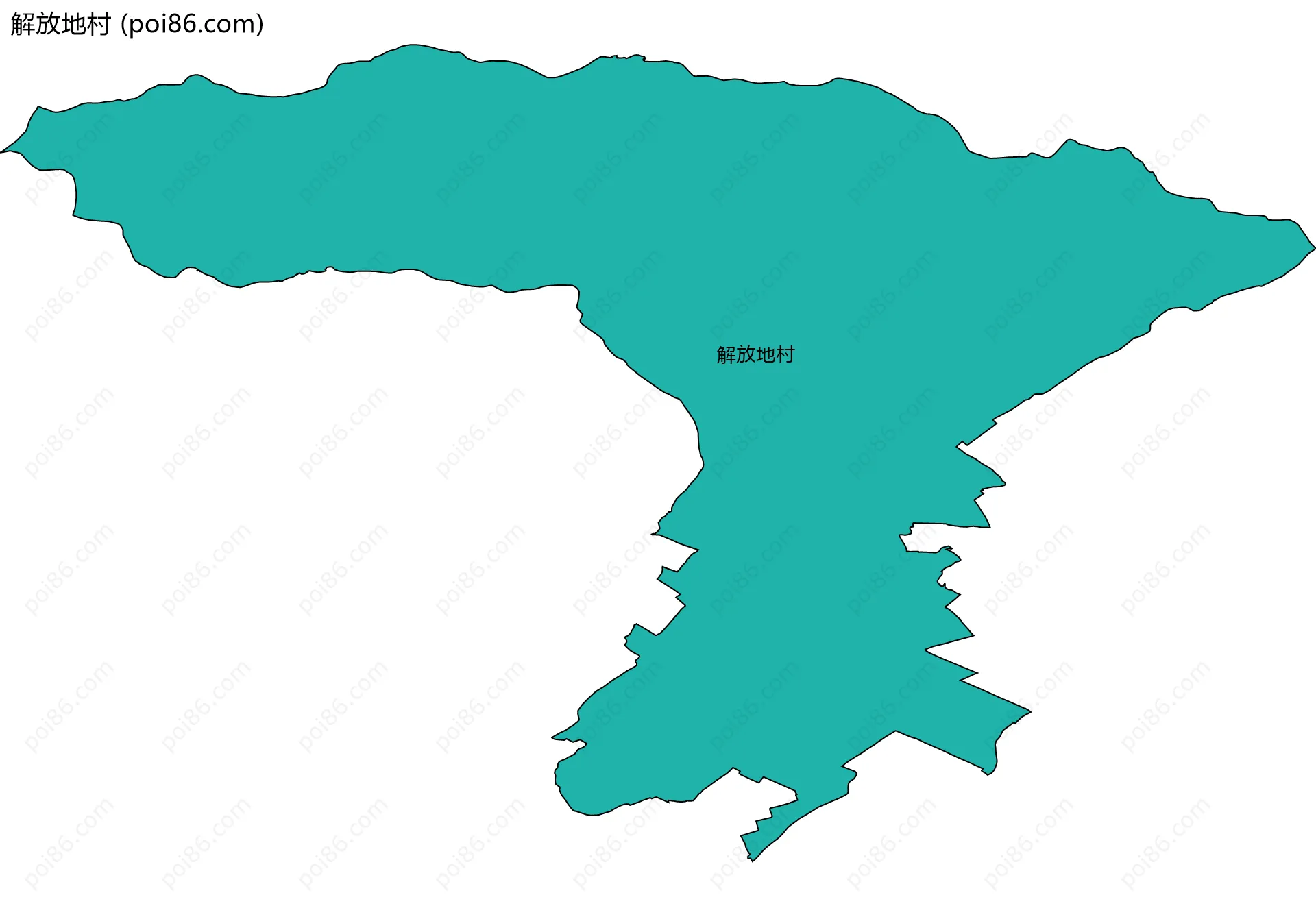 解放地村边界地图