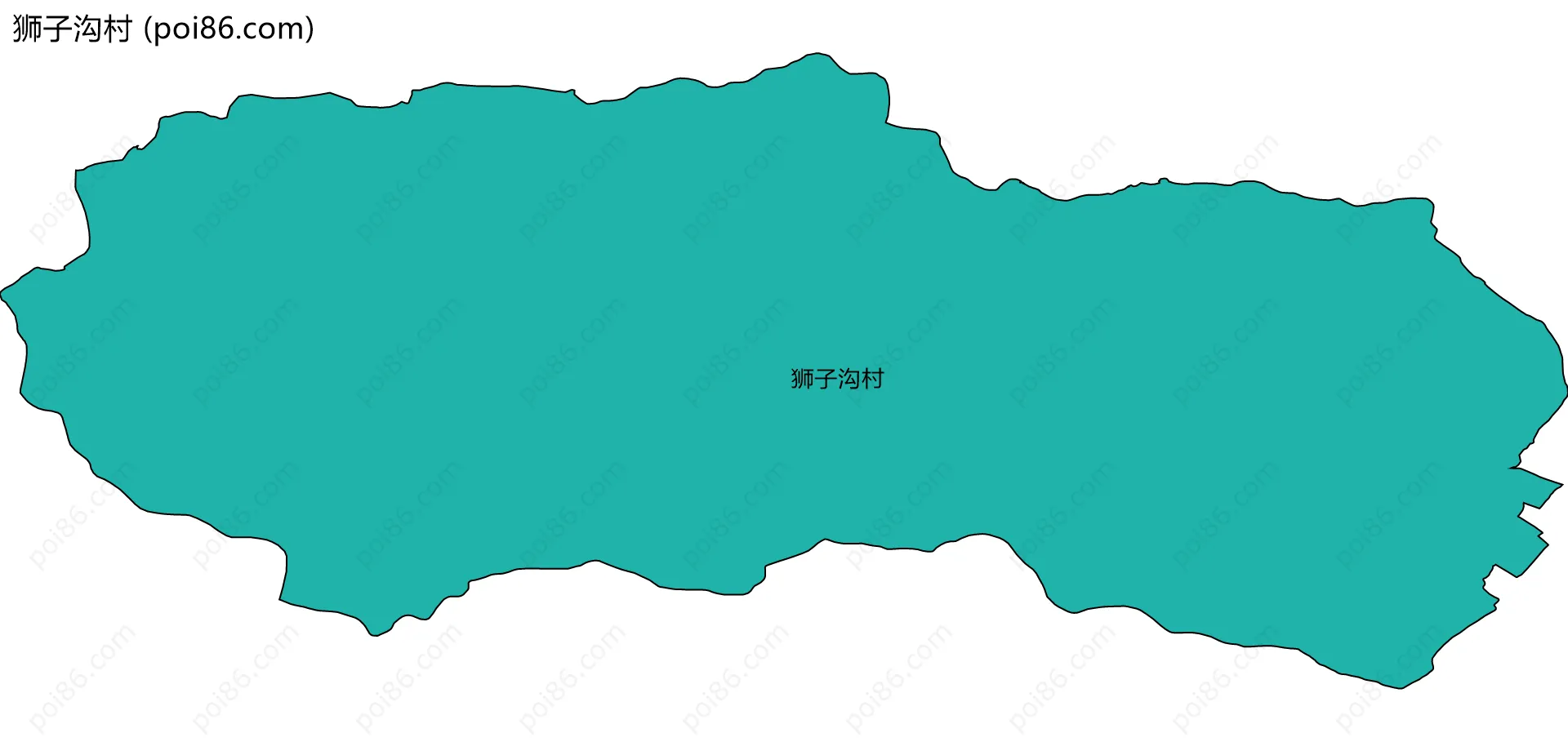 狮子沟村边界地图
