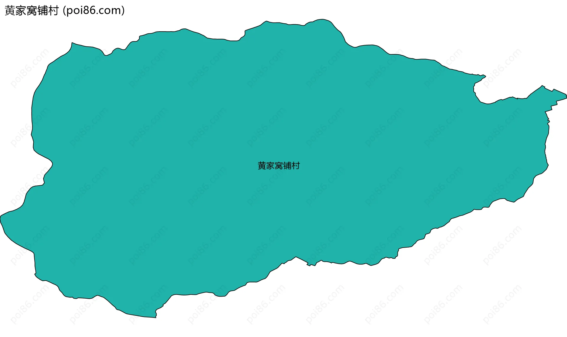 黄家窝铺村边界地图