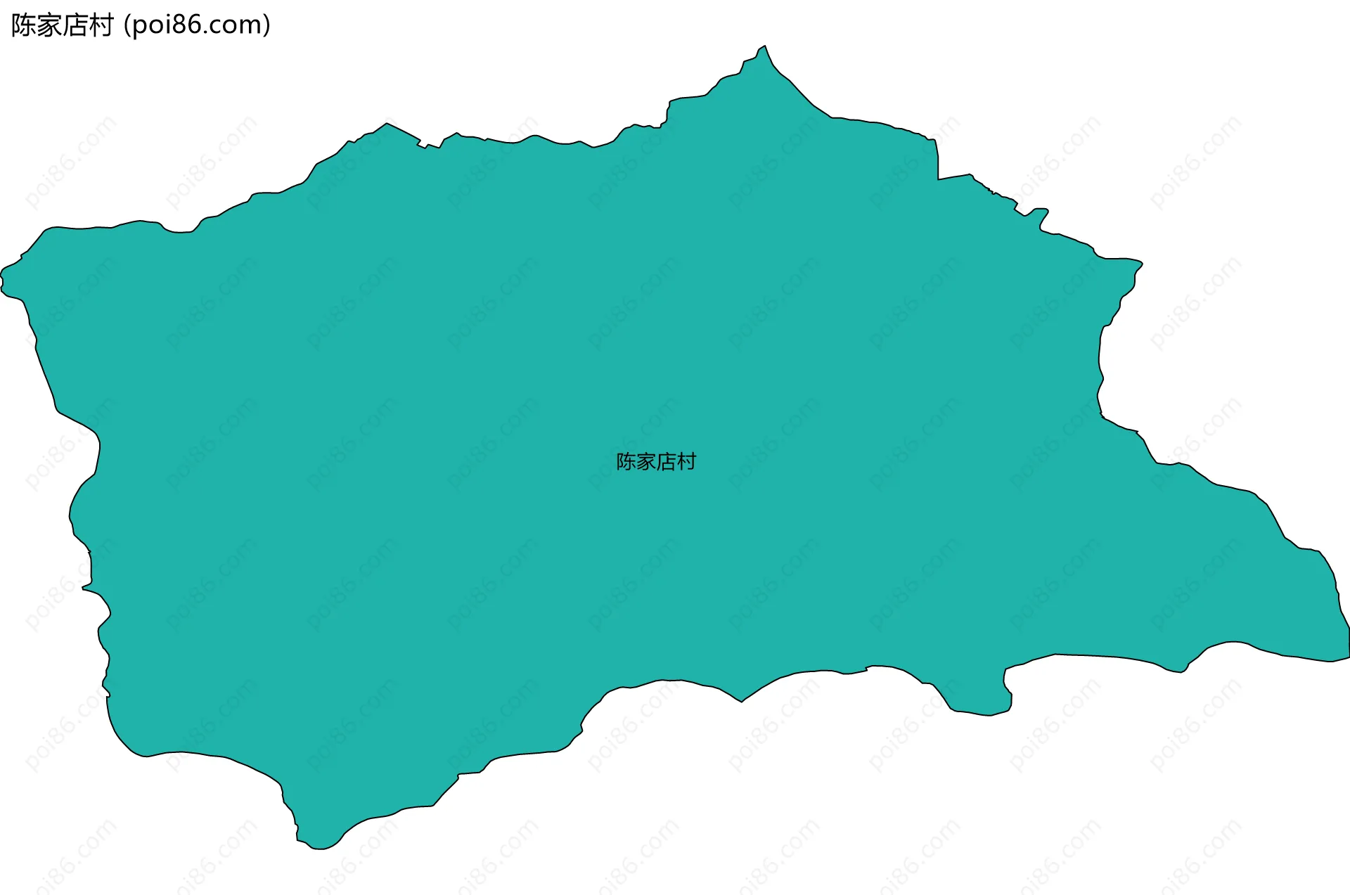 陈家店村边界地图