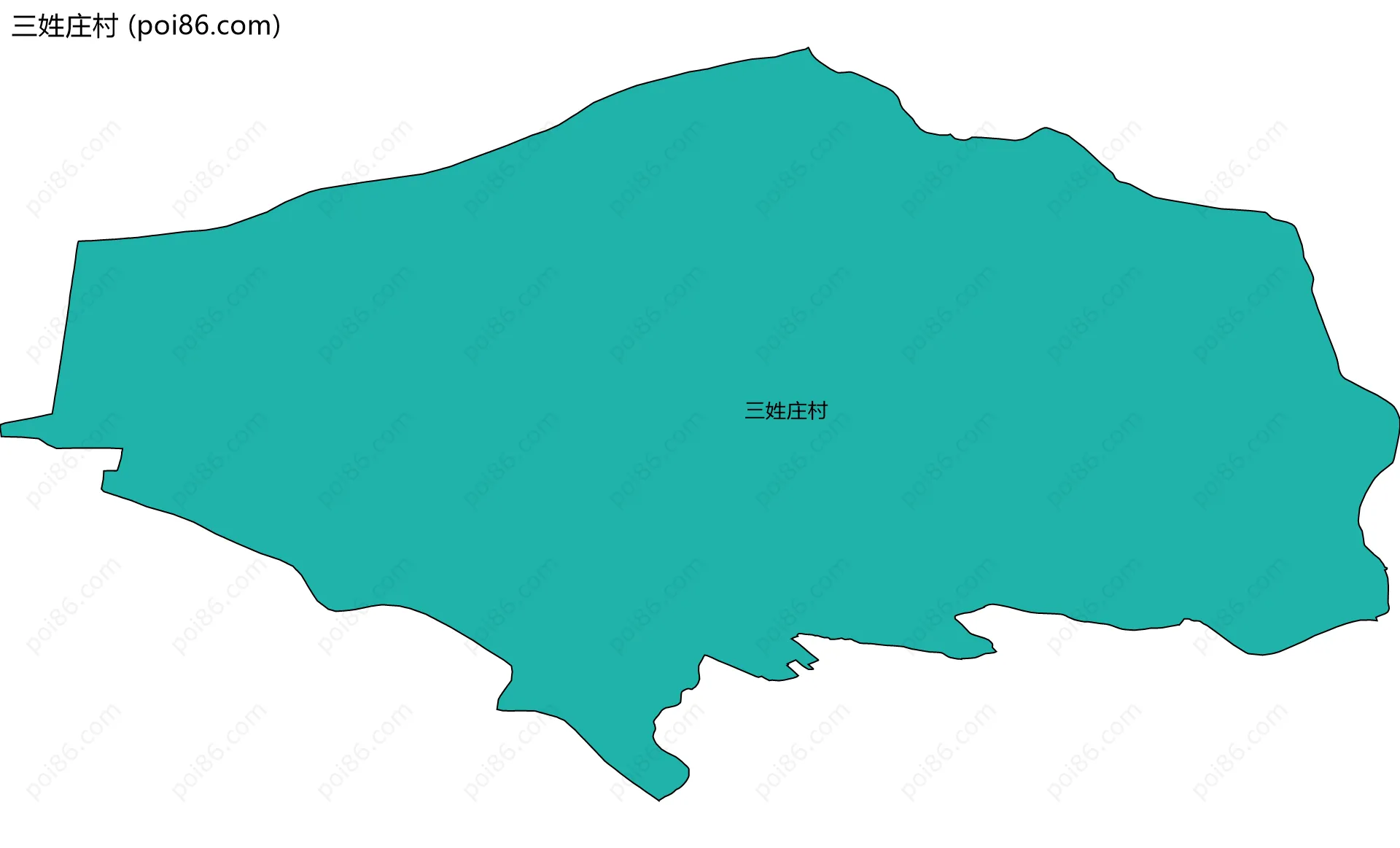 三姓庄村边界地图