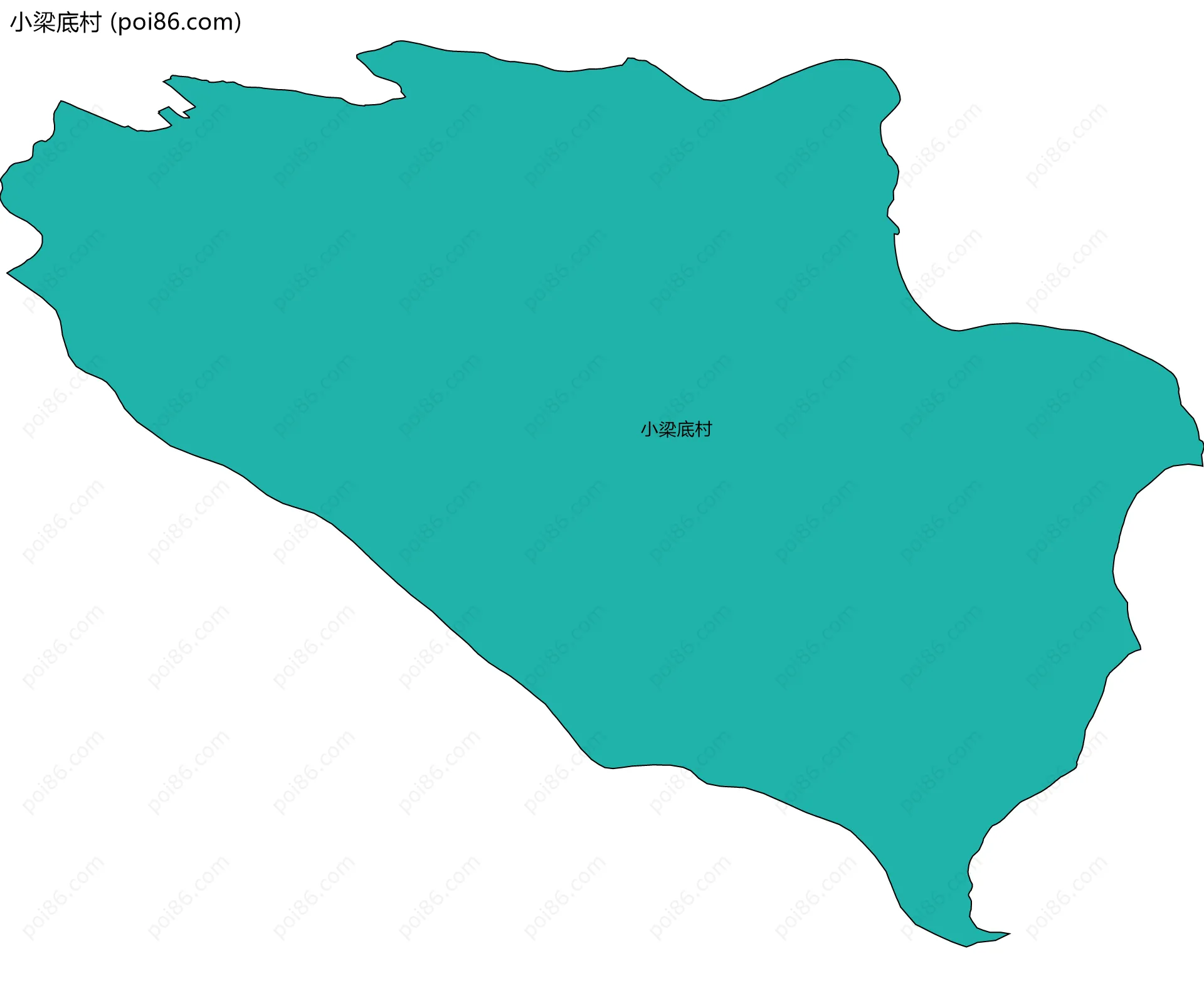 小梁底村边界地图