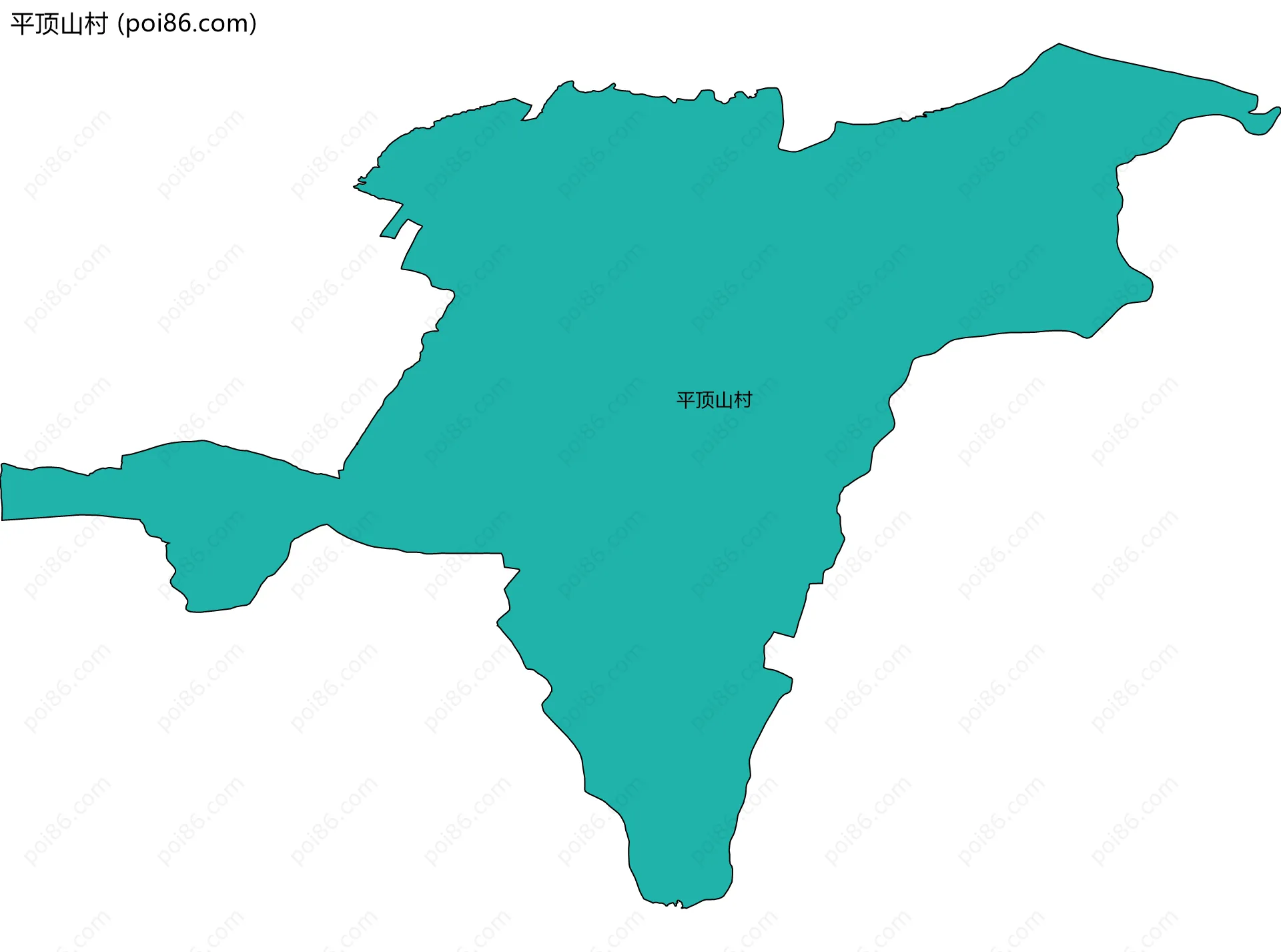 平顶山村边界地图