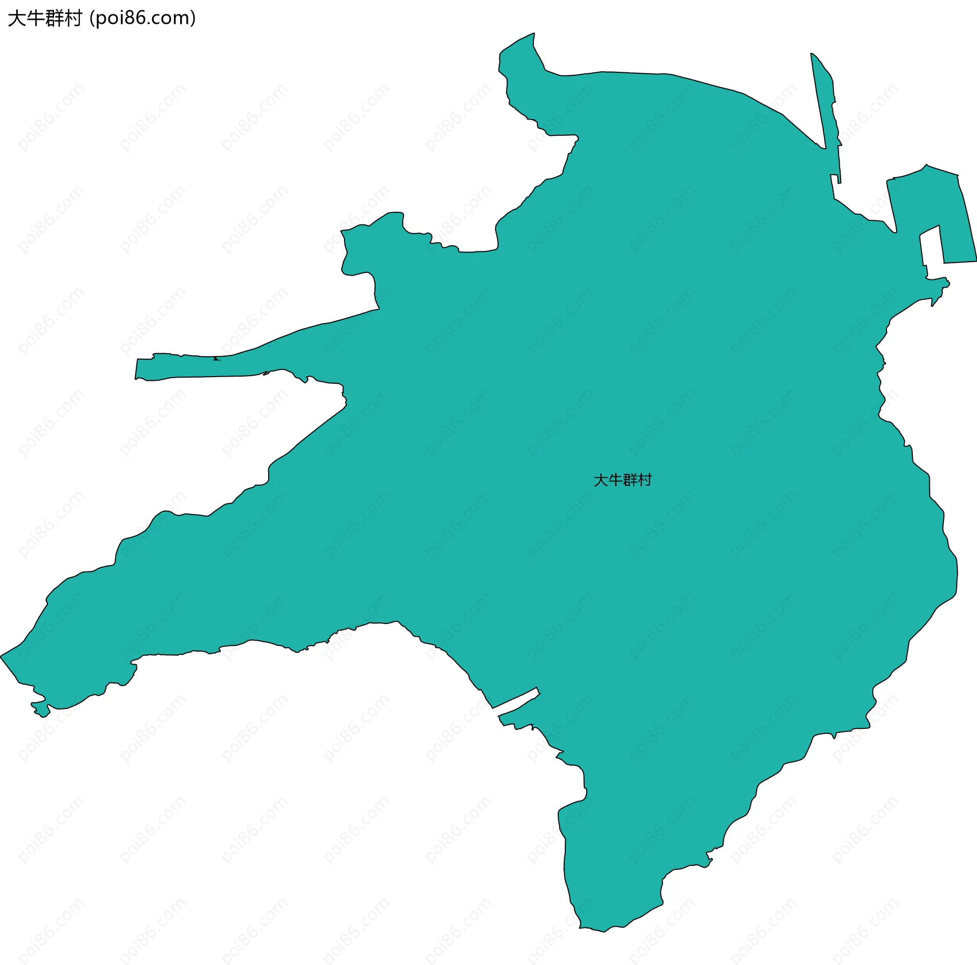 大牛群村边界地图