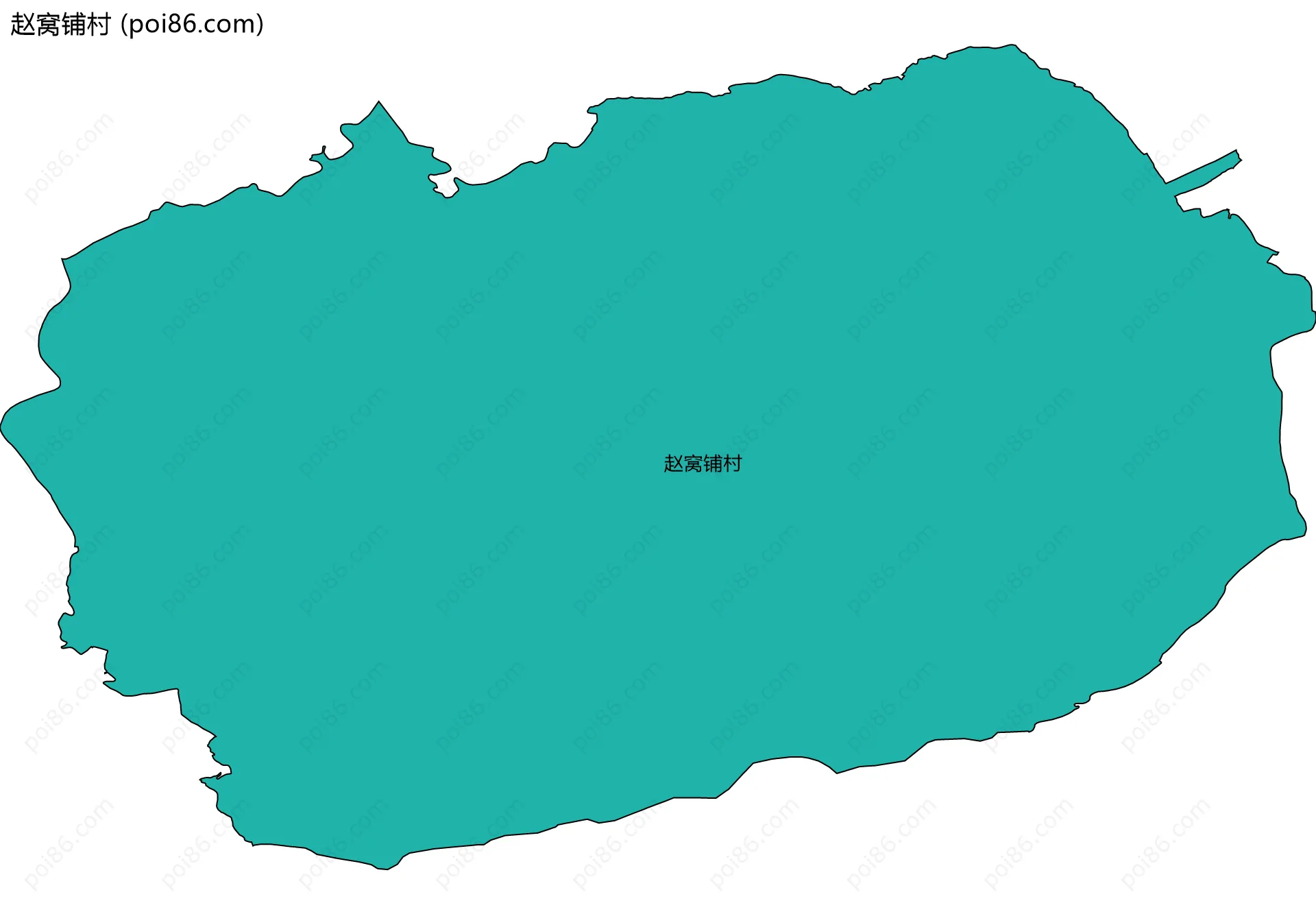 赵窝铺村边界地图