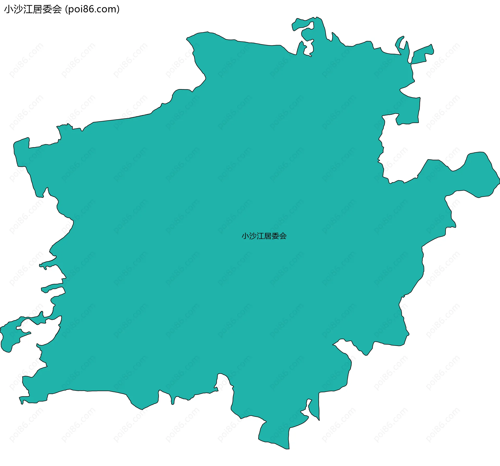 小沙江居委会边界地图