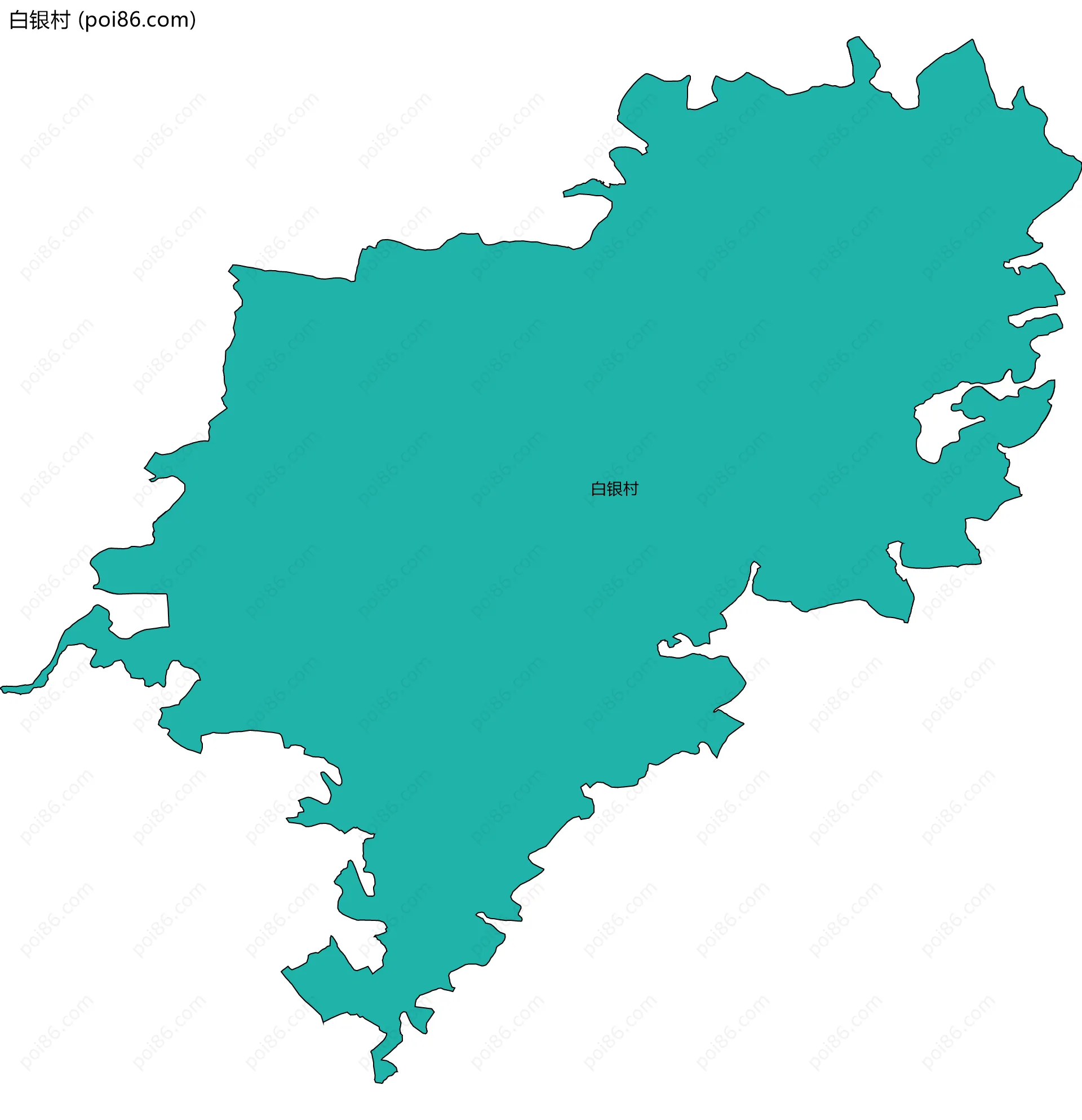 白银村边界地图