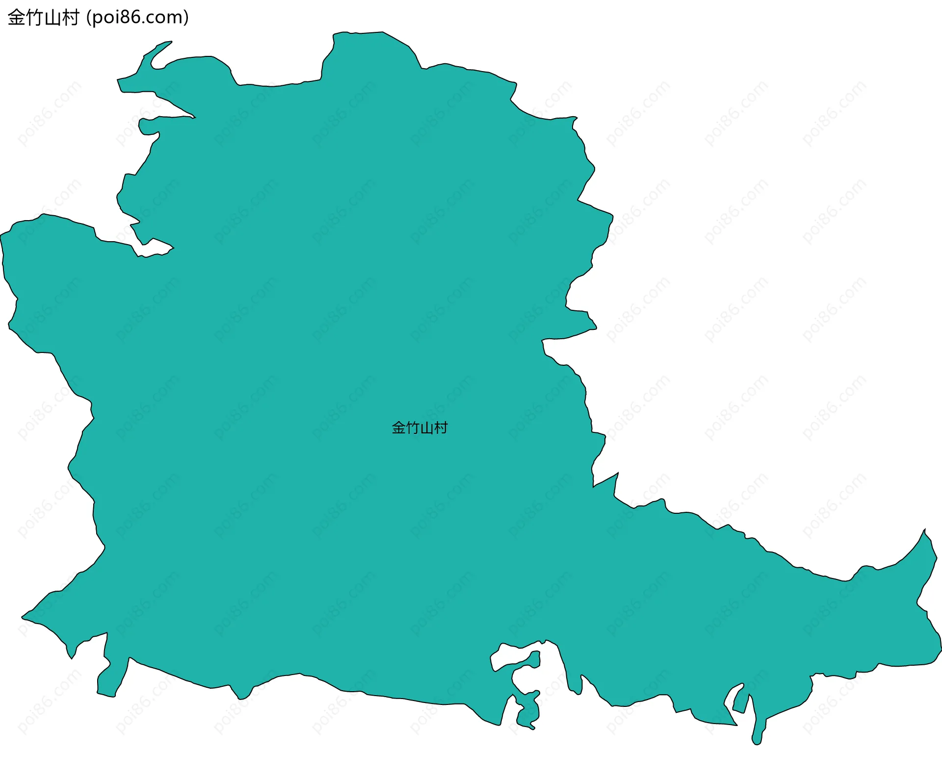 金竹山村边界地图
