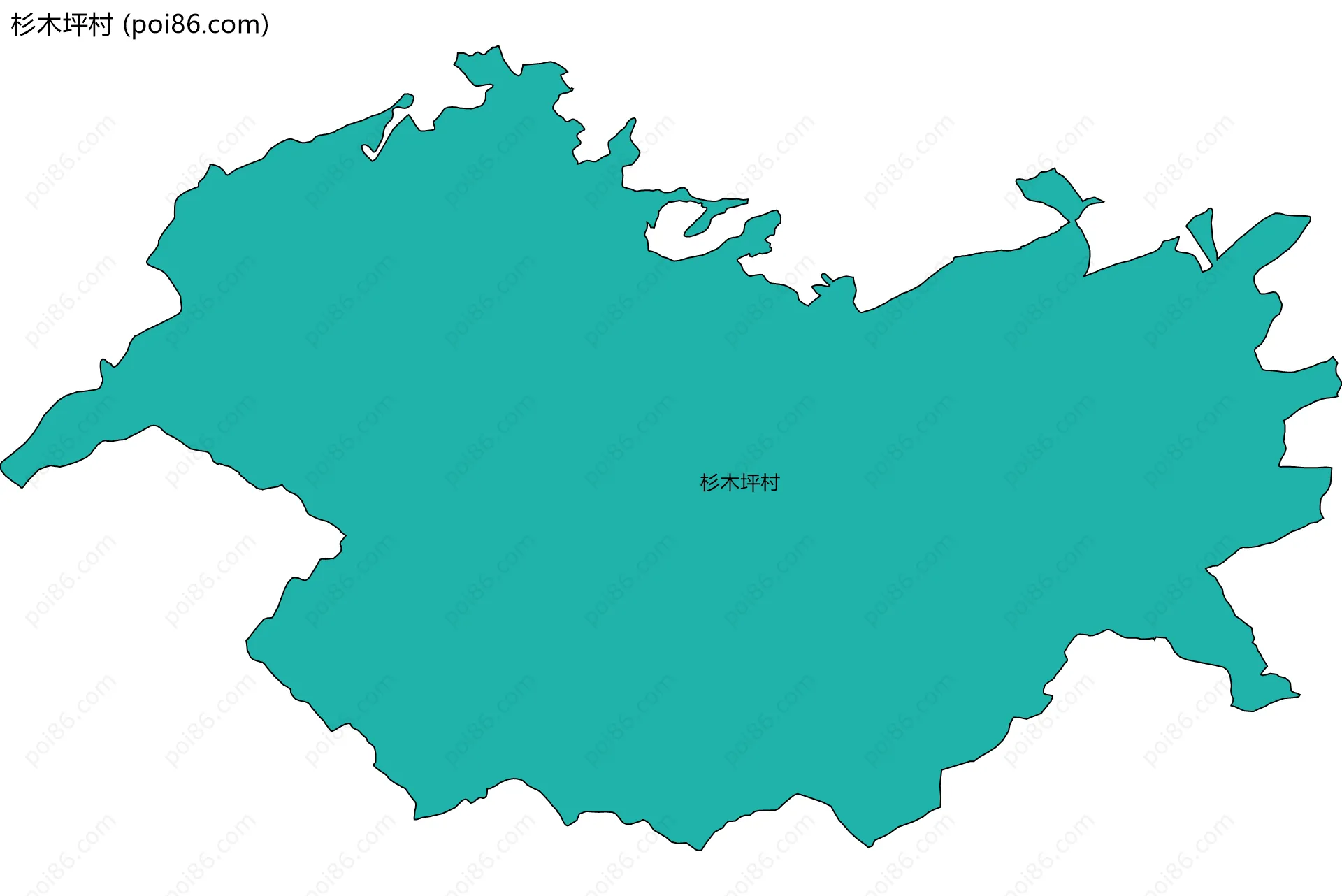 杉木坪村边界地图