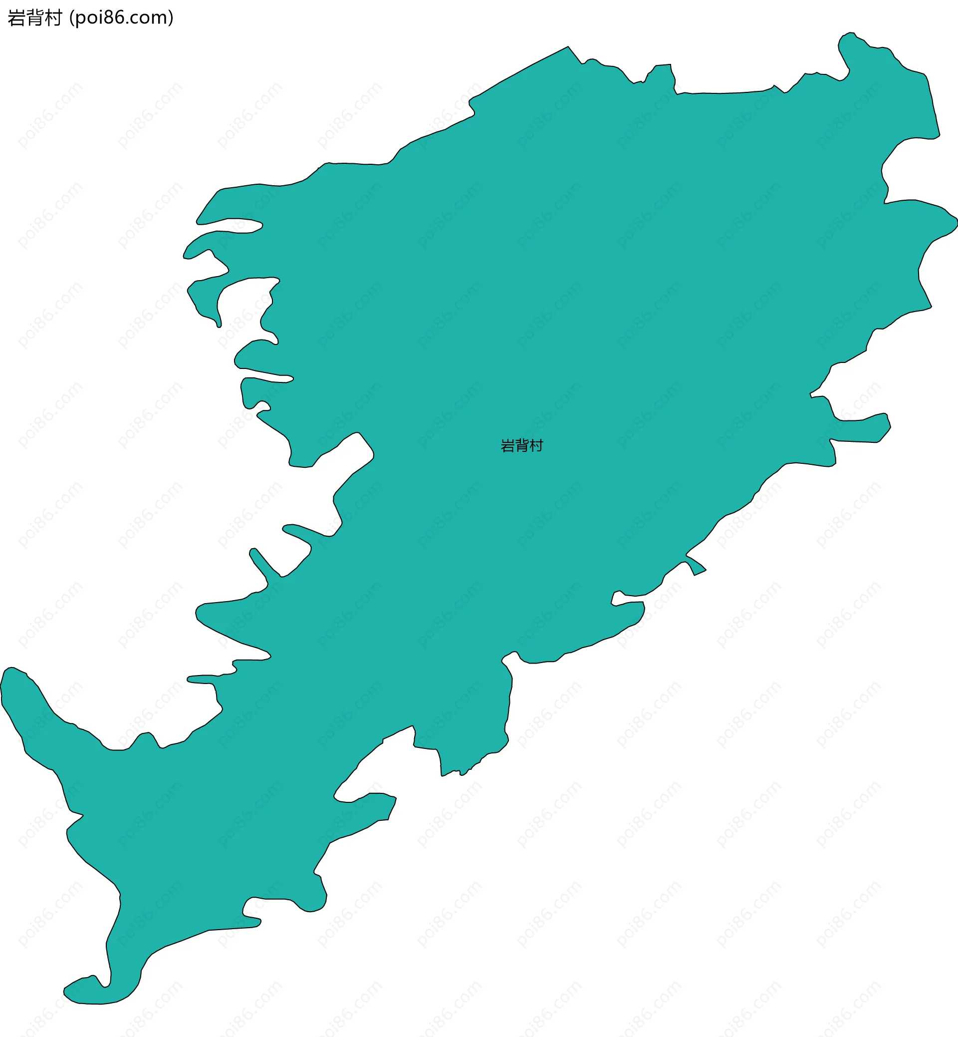 岩背村边界地图