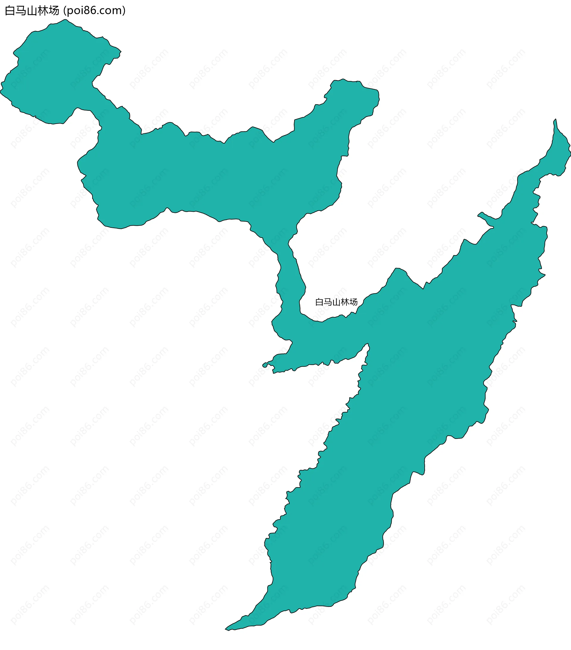 白马山林场边界地图