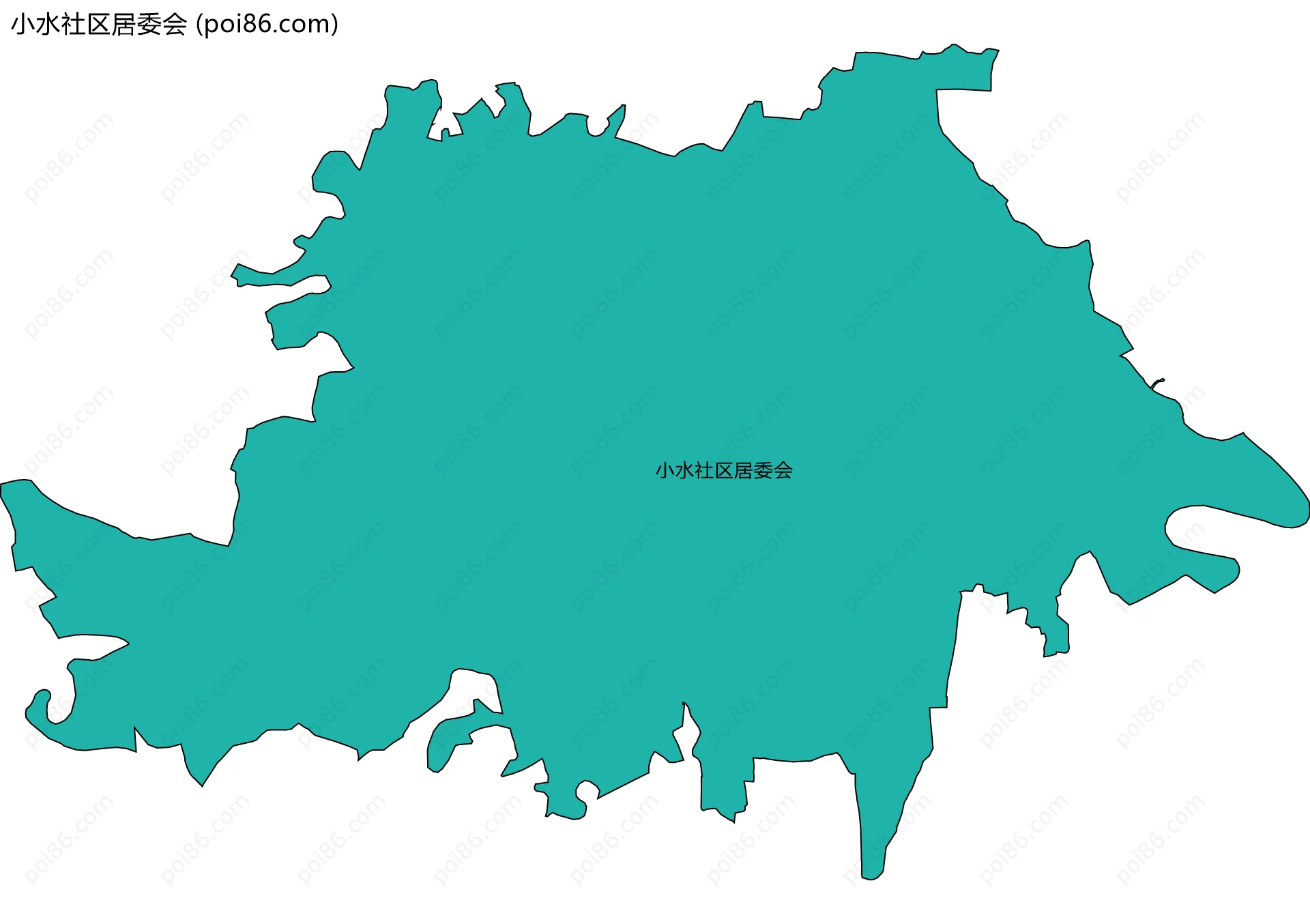 小水社区居委会边界地图