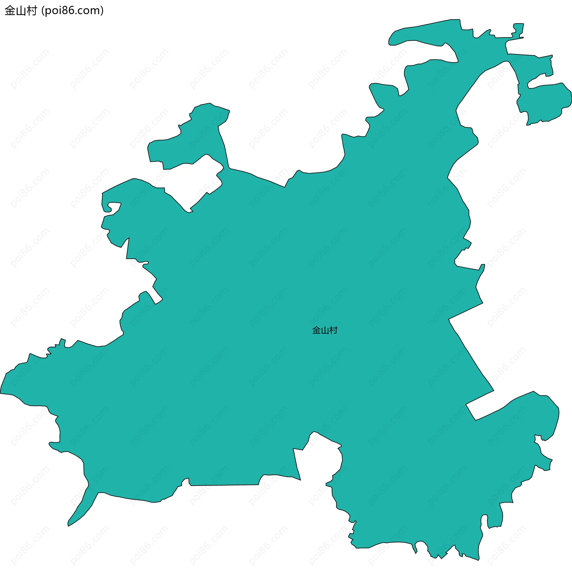金山村边界地图