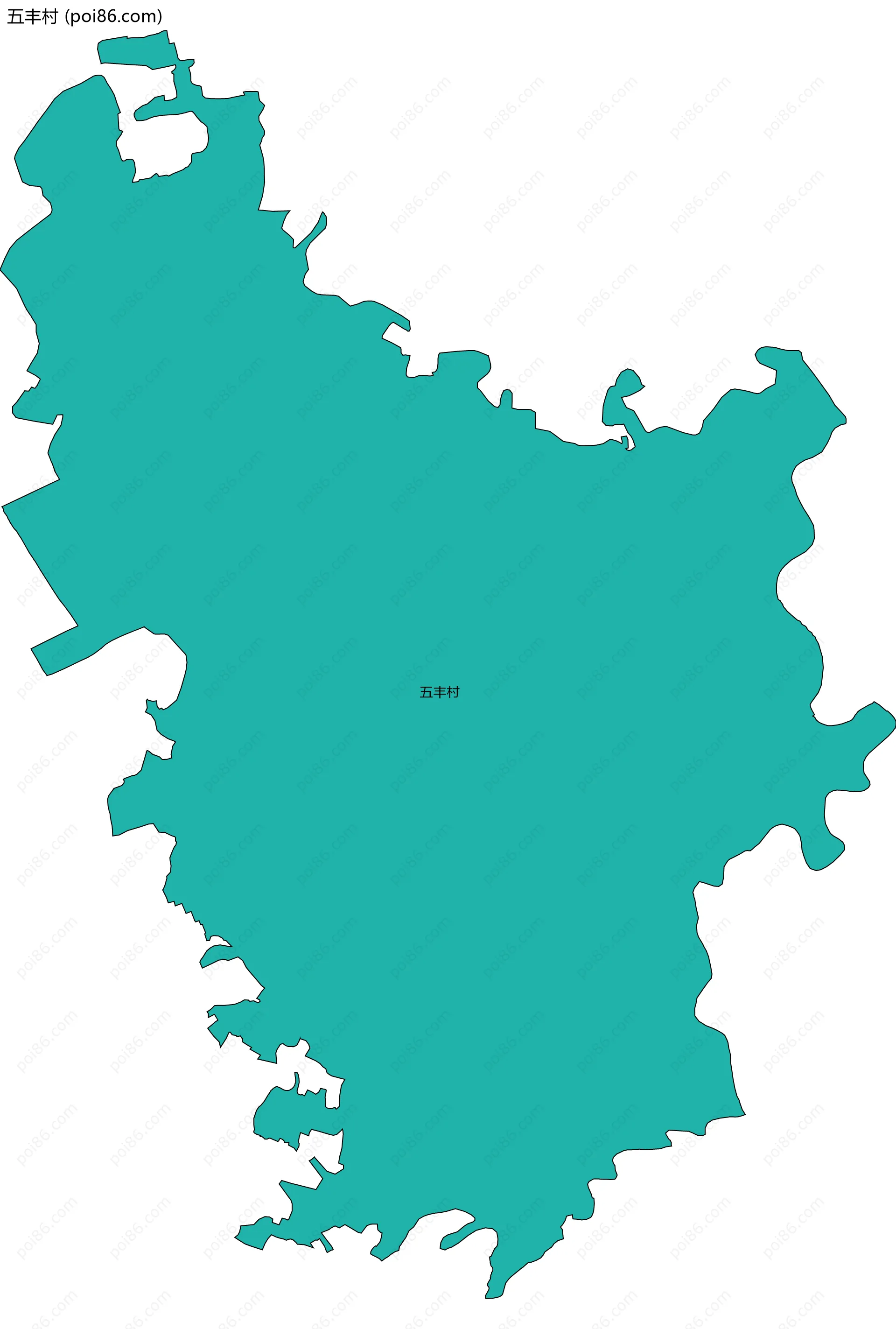 五丰村边界地图