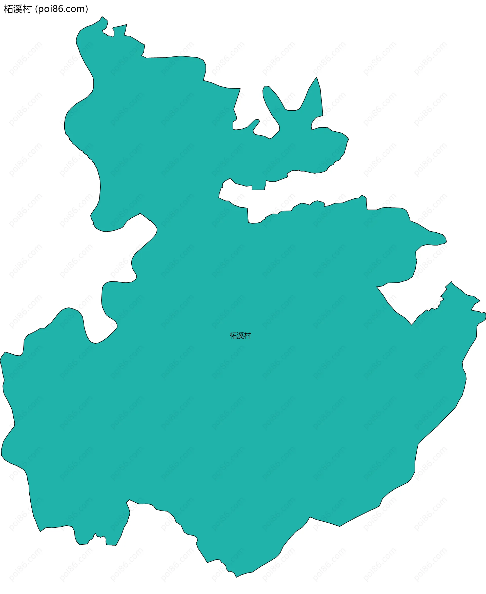 柘溪村边界地图