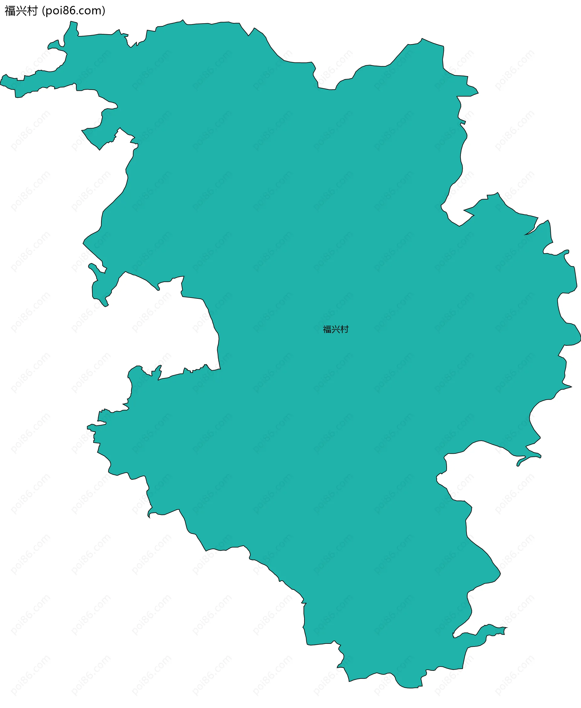 福兴村边界地图