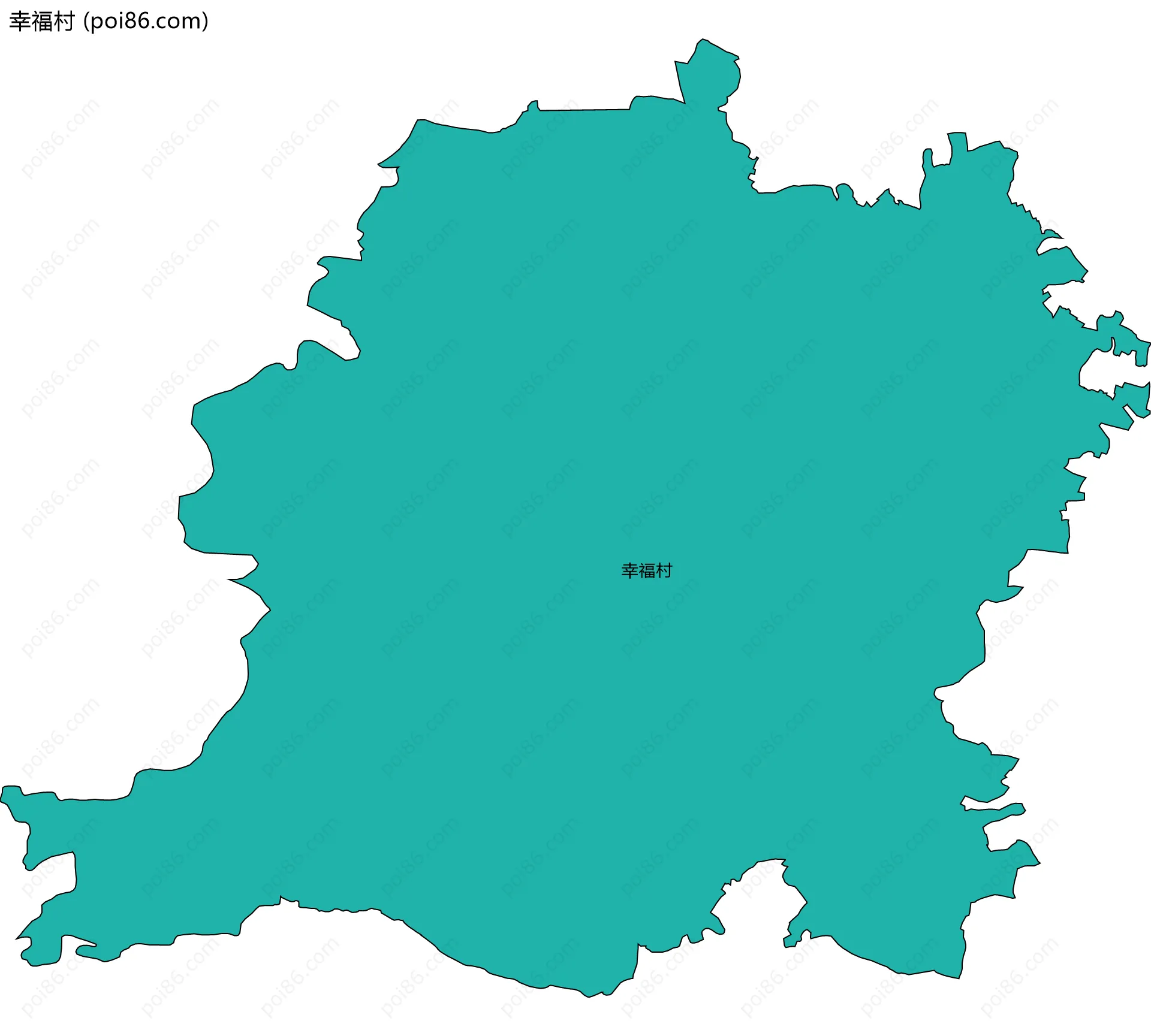 幸福村边界地图