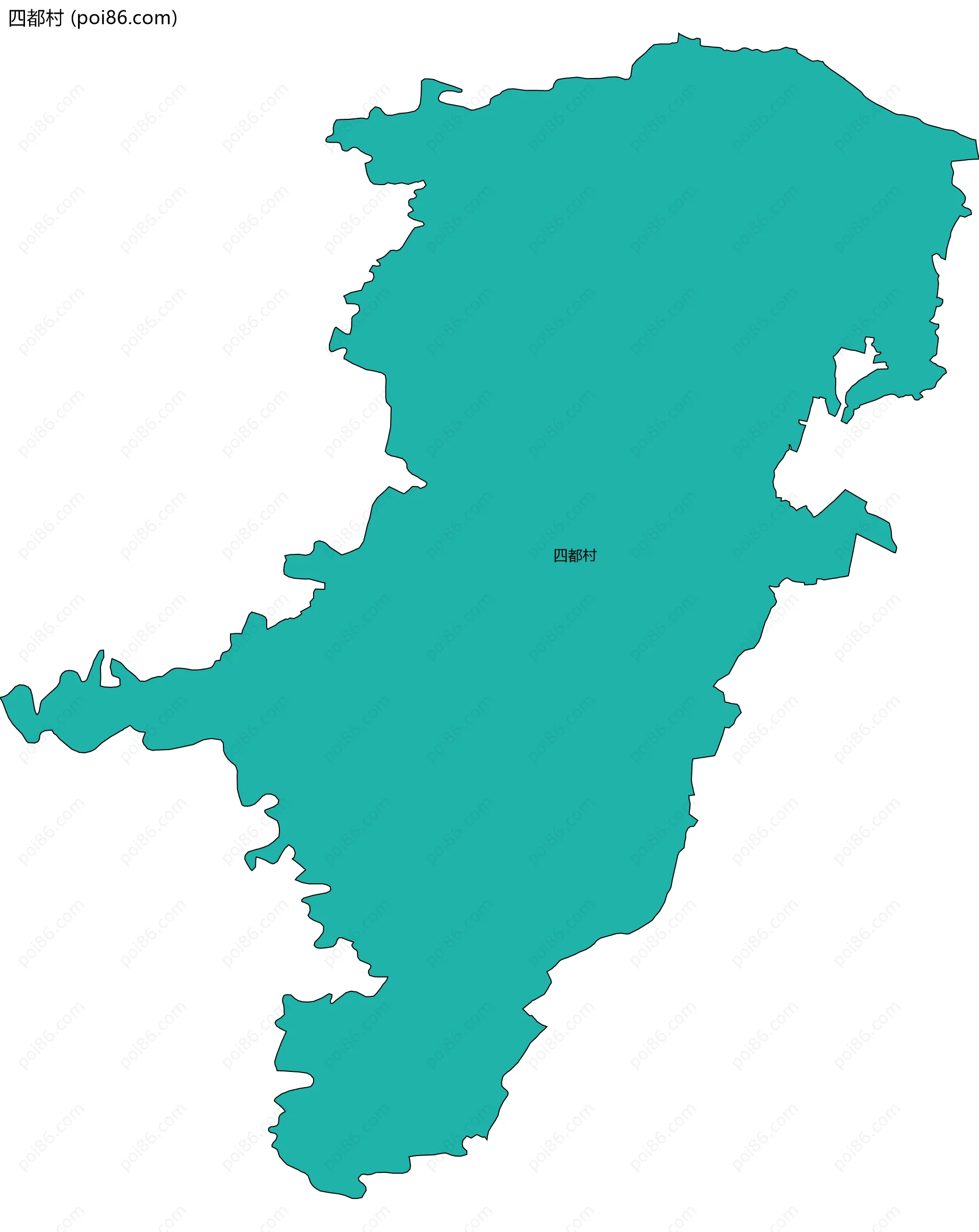 四都村边界地图