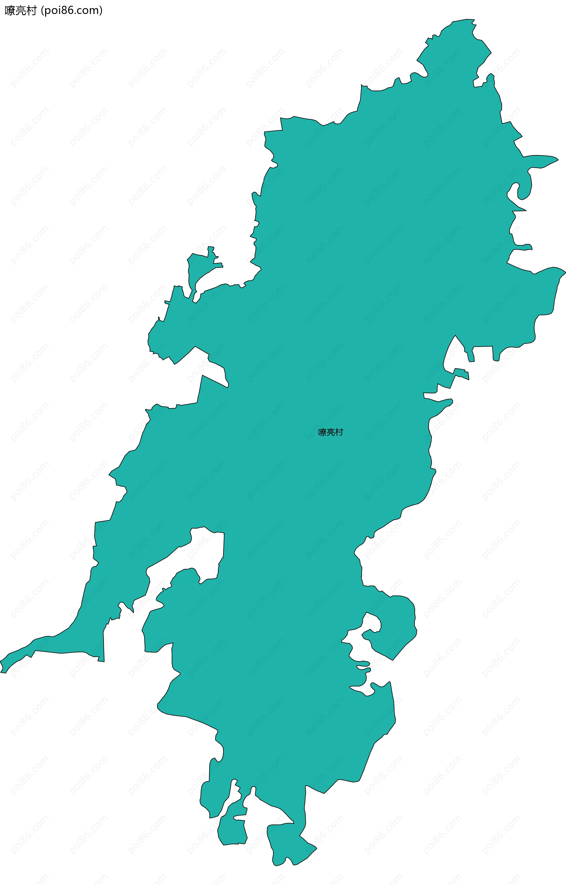 嘹亮村边界地图