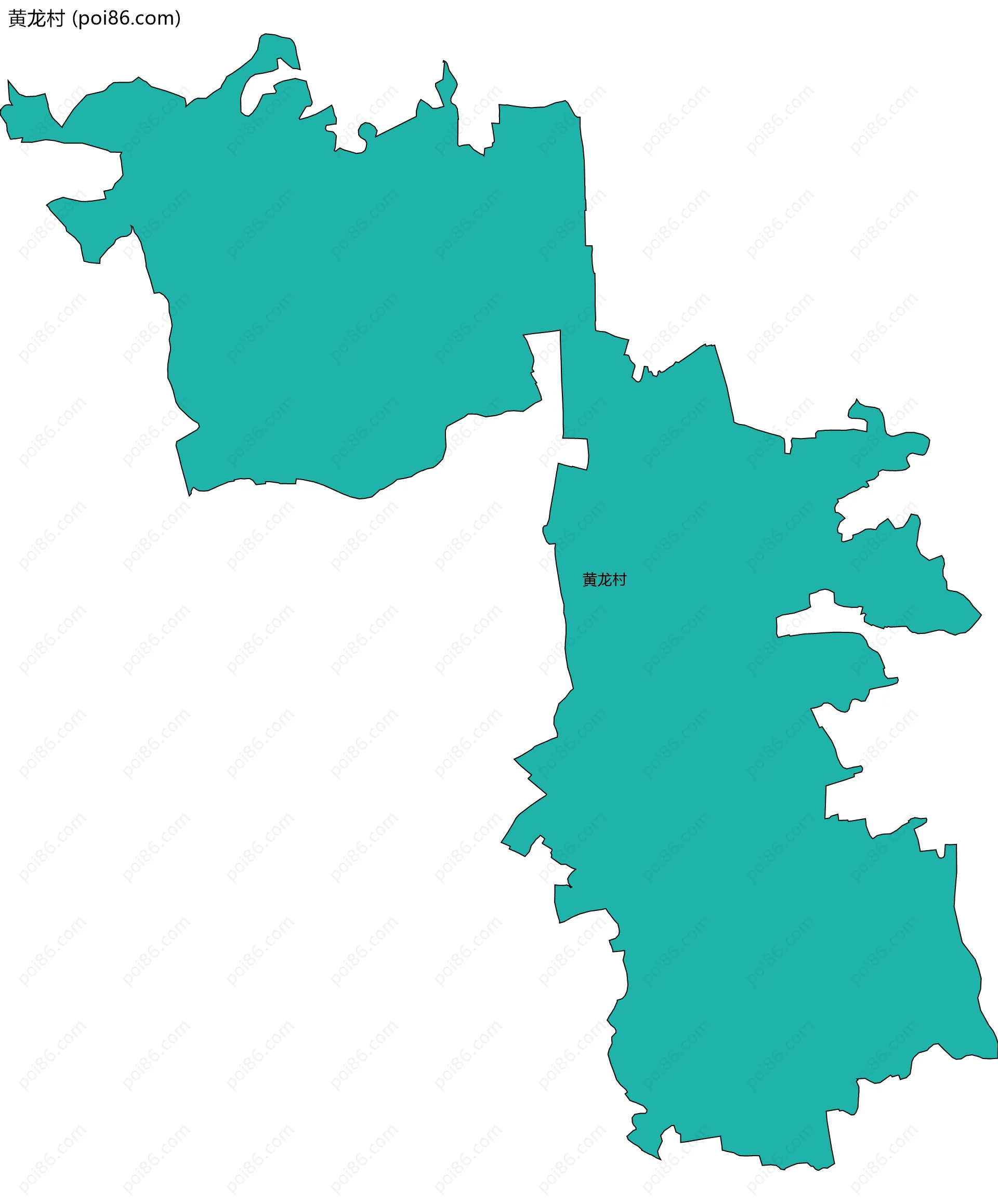 黄龙村边界地图