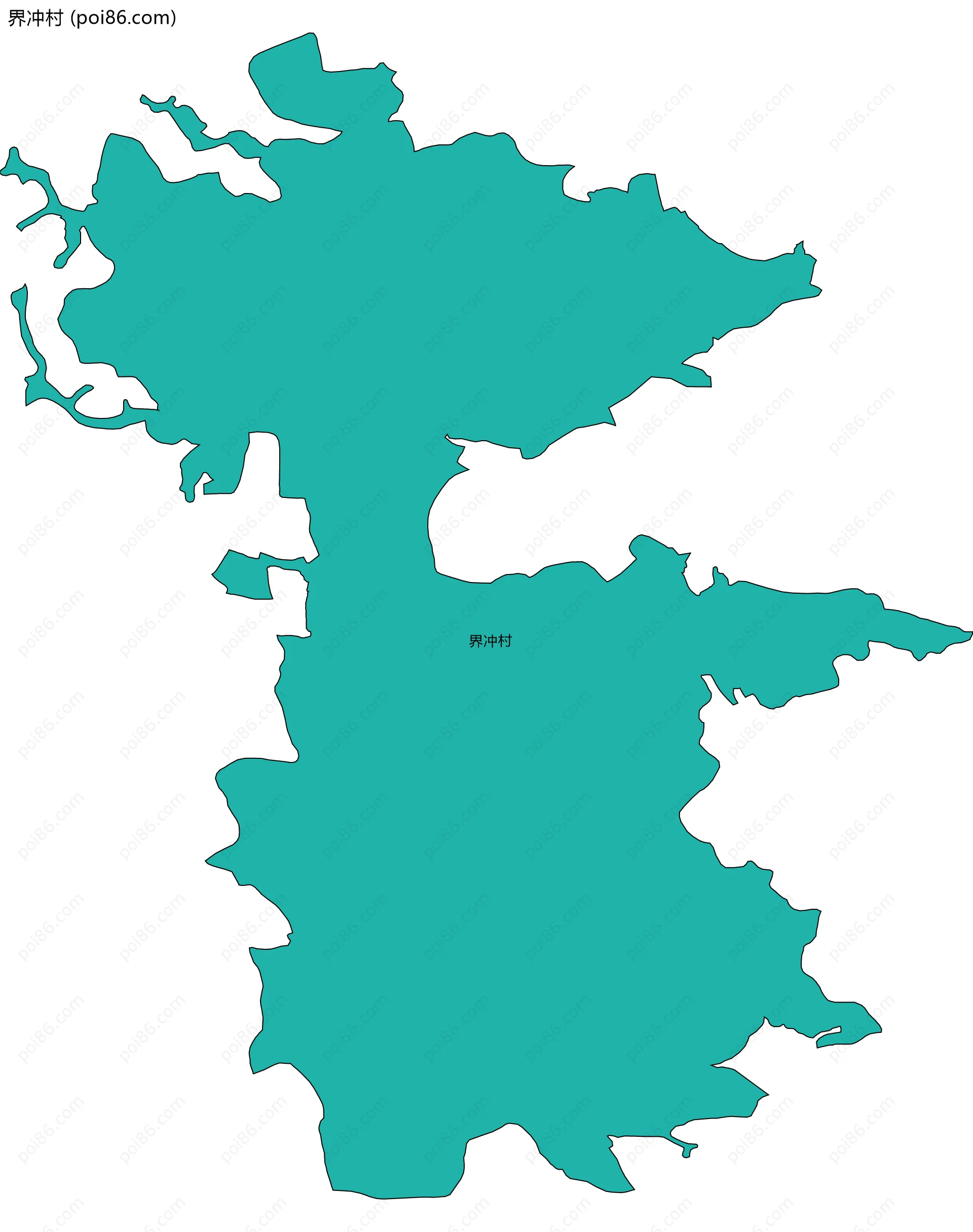 界冲村边界地图