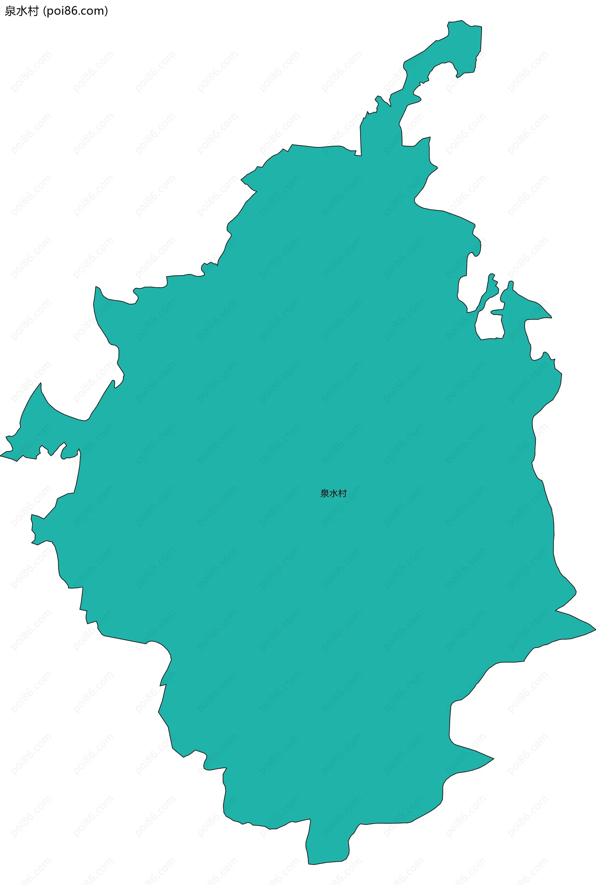 泉水村边界地图