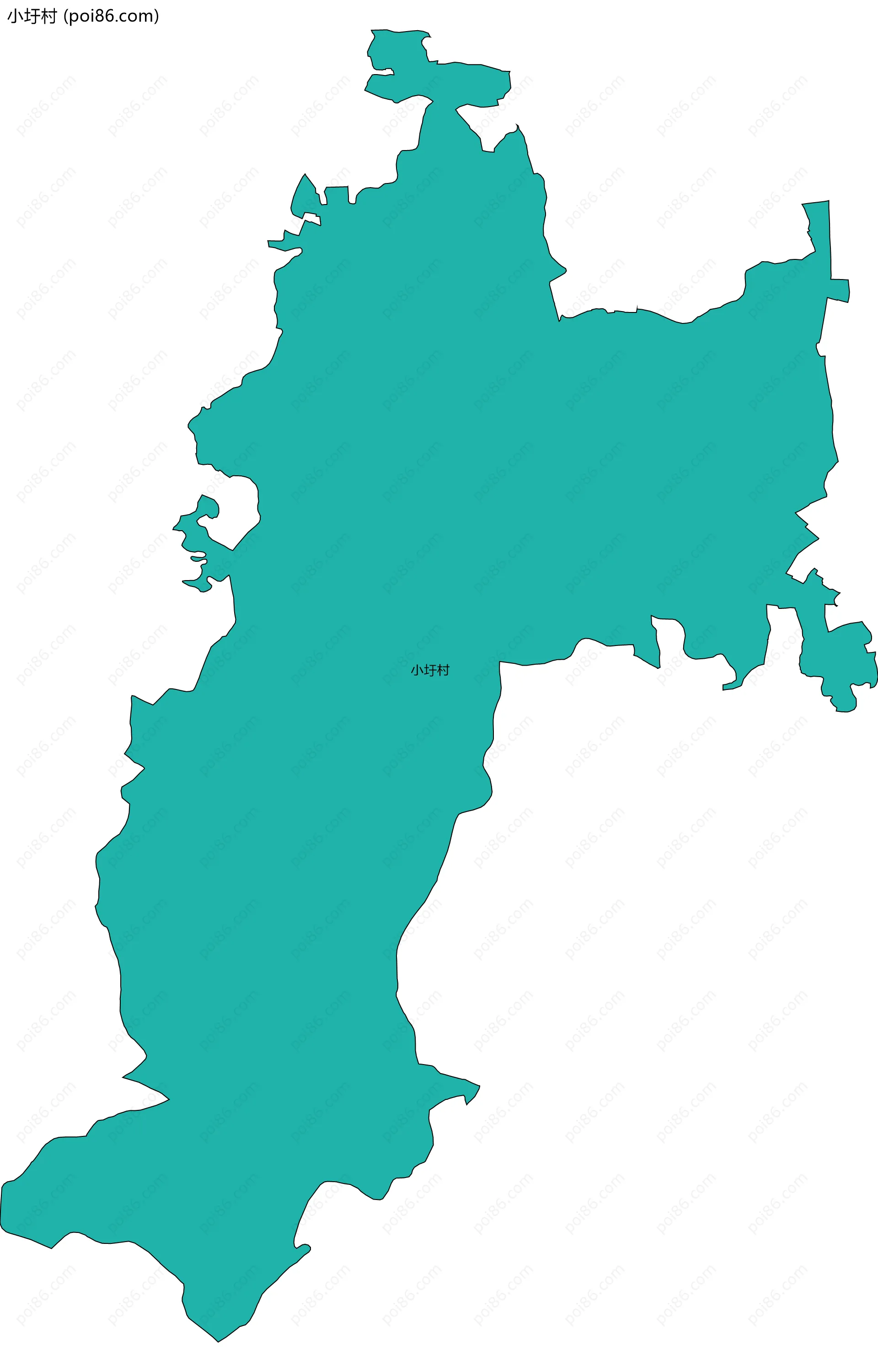 小圩村边界地图