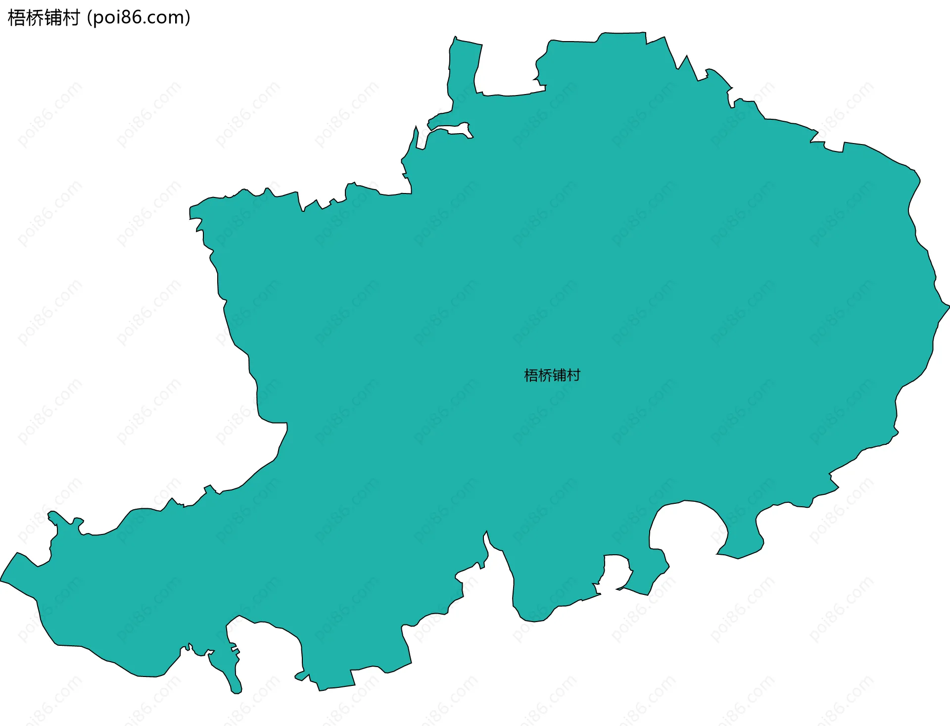 梧桥铺村边界地图