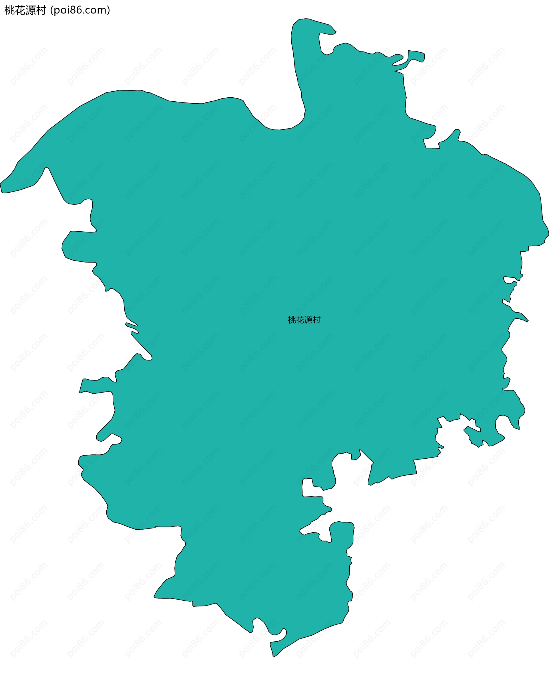 桃花源村边界地图