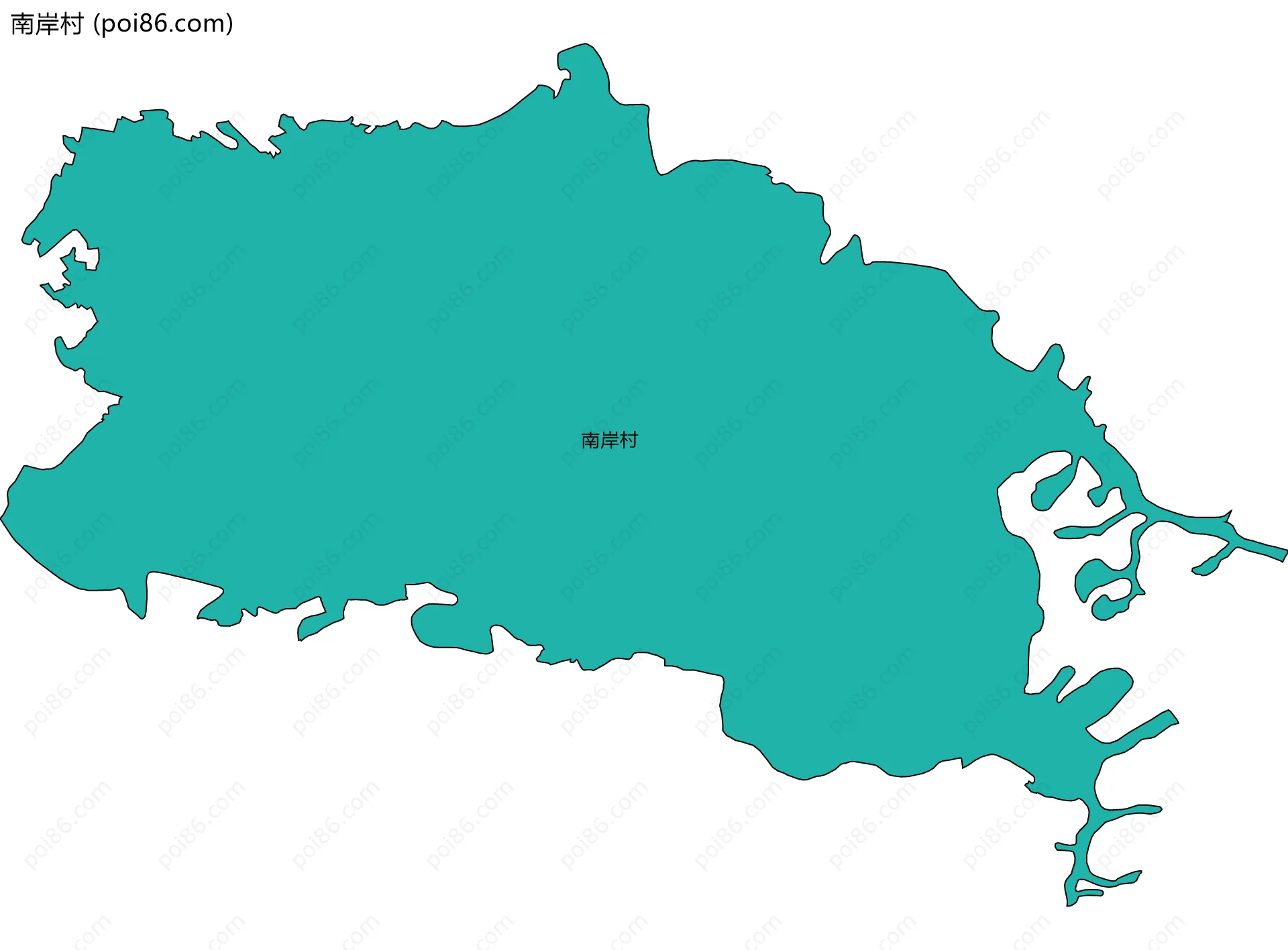 南岸村边界地图