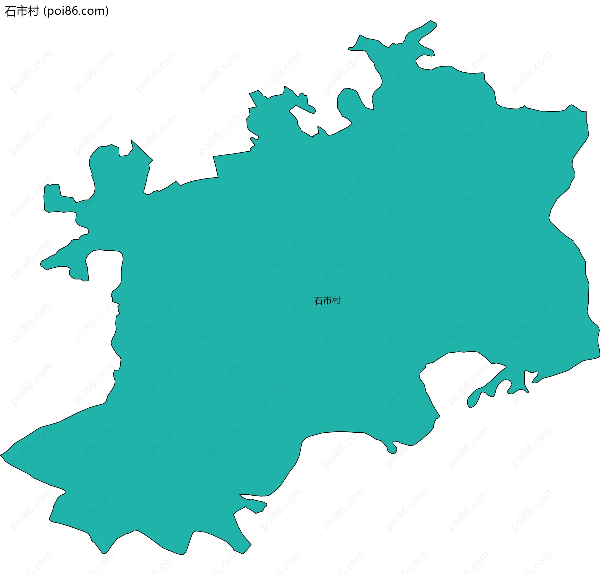 石市村边界地图